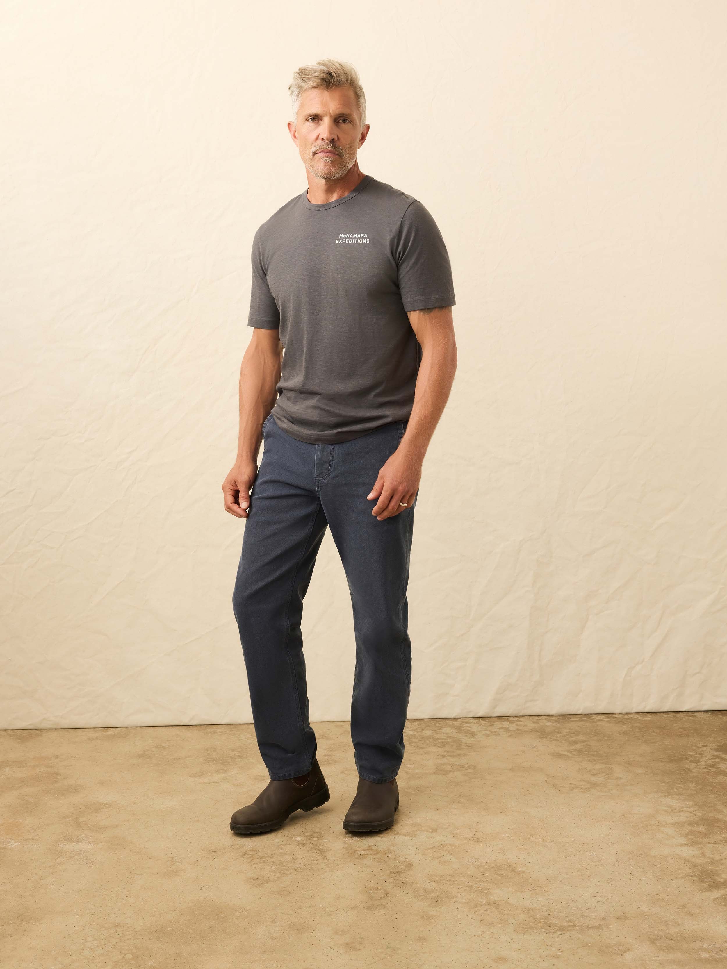 Nazare Sunwashed Tee - Graphite | Faherty Brand