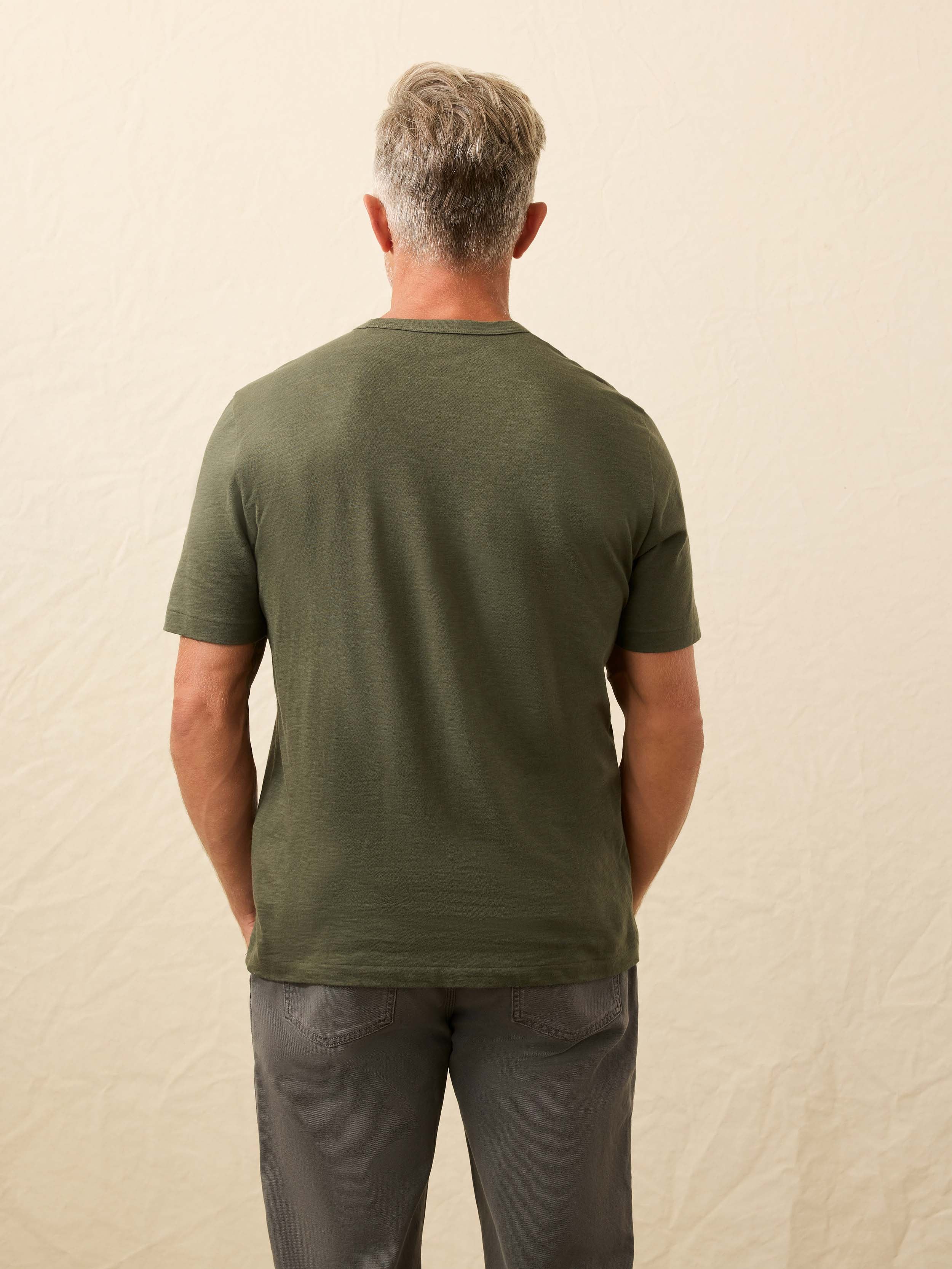 Sunwashed Regenerative Tee - Fall Evergreen | Faherty Brand