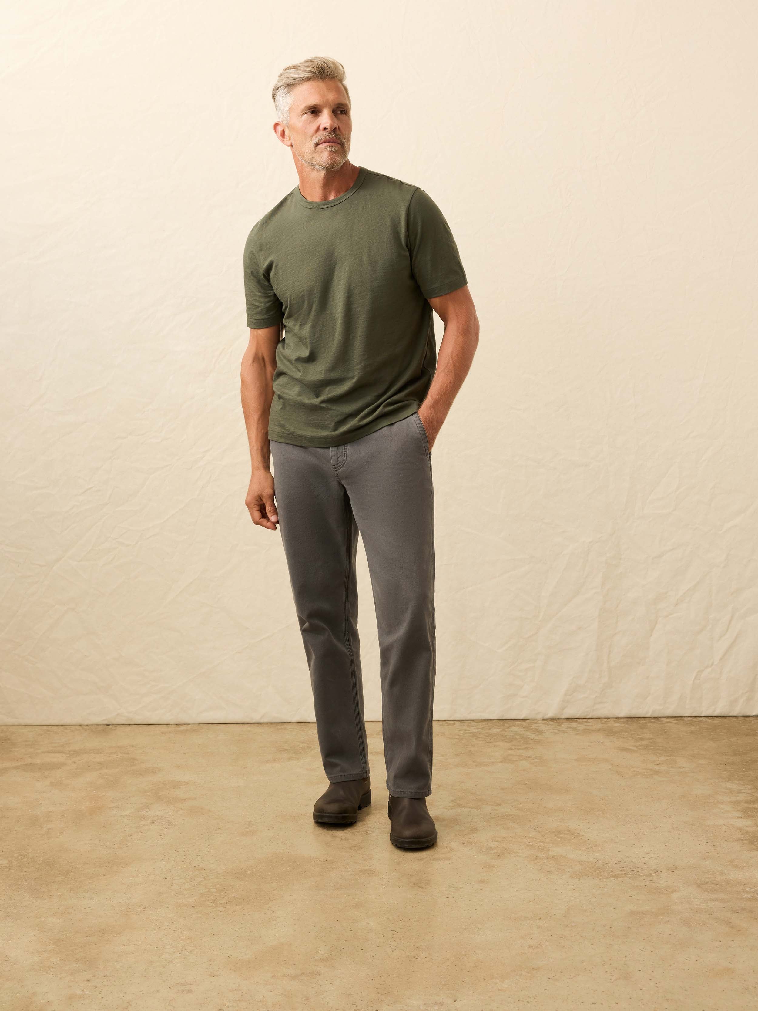 Sunwashed Regenerative Tee - Fall Evergreen | Faherty Brand