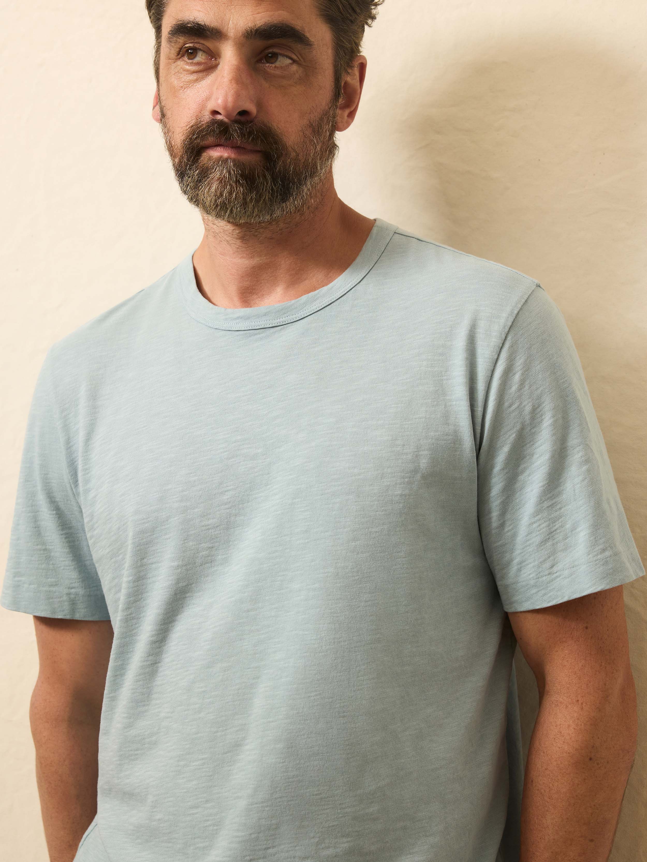 Sunwashed Regenerative Tee - Hull Teal | Faherty Brand