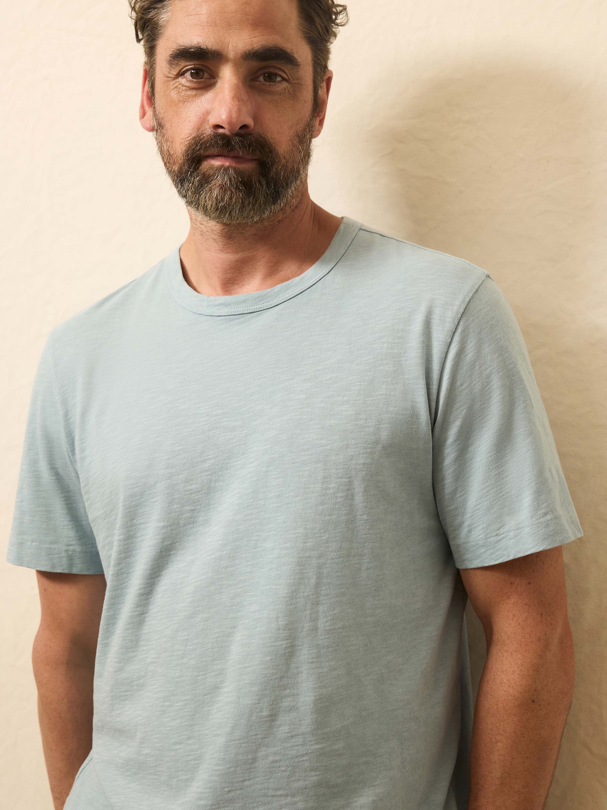 Sunwashed Regenerative Tee - Hull Teal | Faherty Brand
