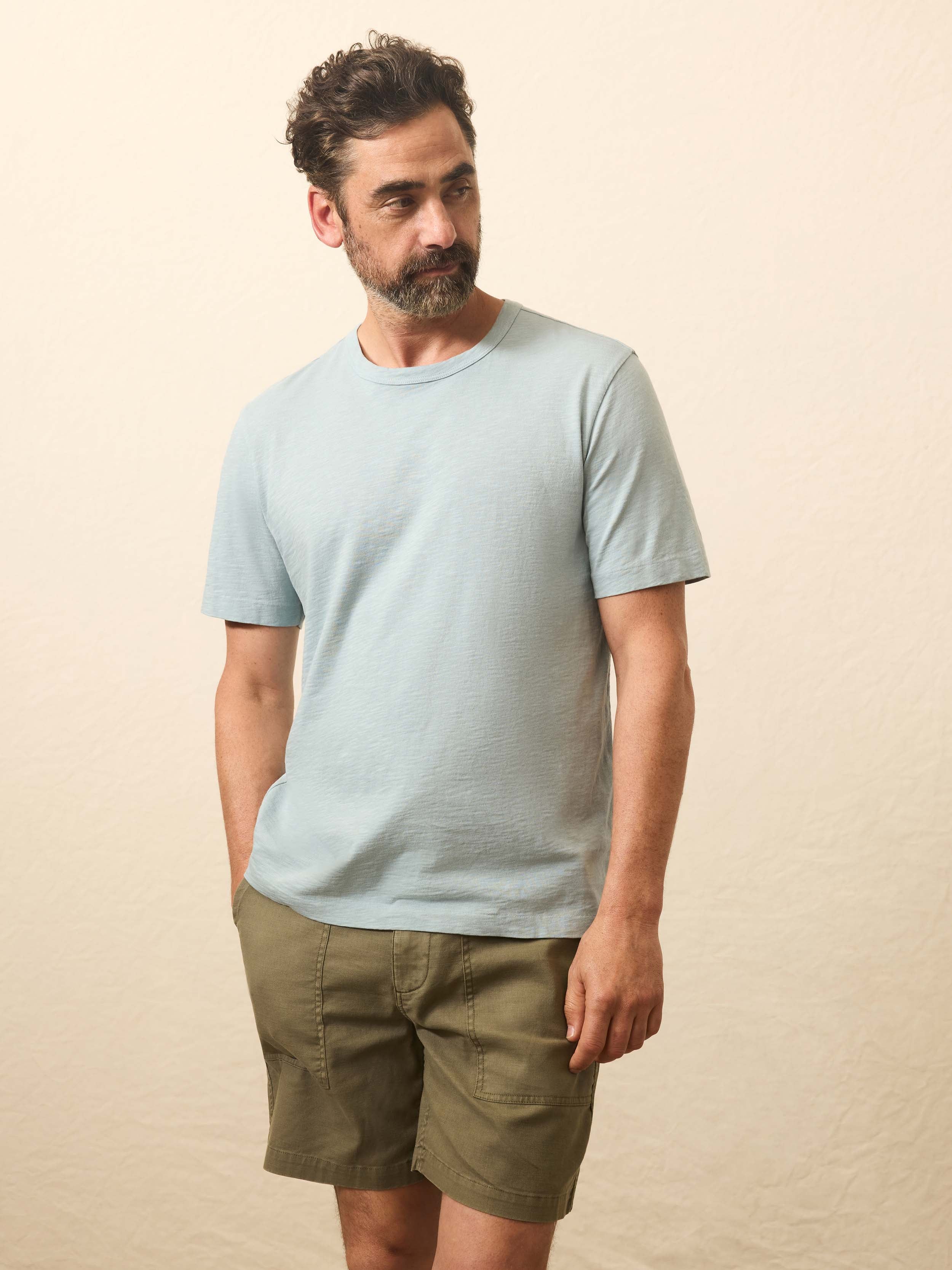 Sunwashed Regenerative Tee - Hull Teal | Faherty Brand