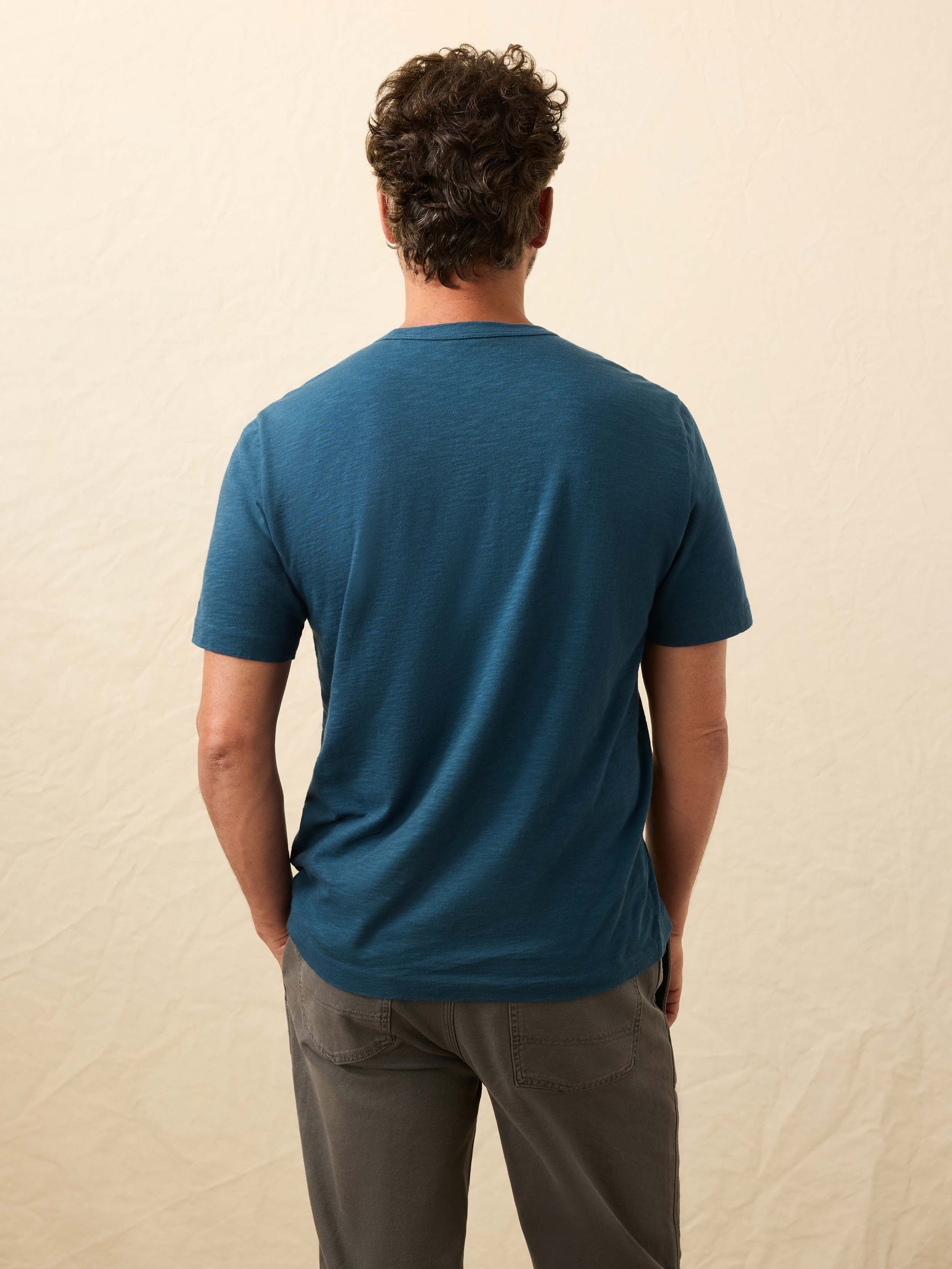 Sunwashed Regenerative Tee - Ocean Storm | Faherty Brand