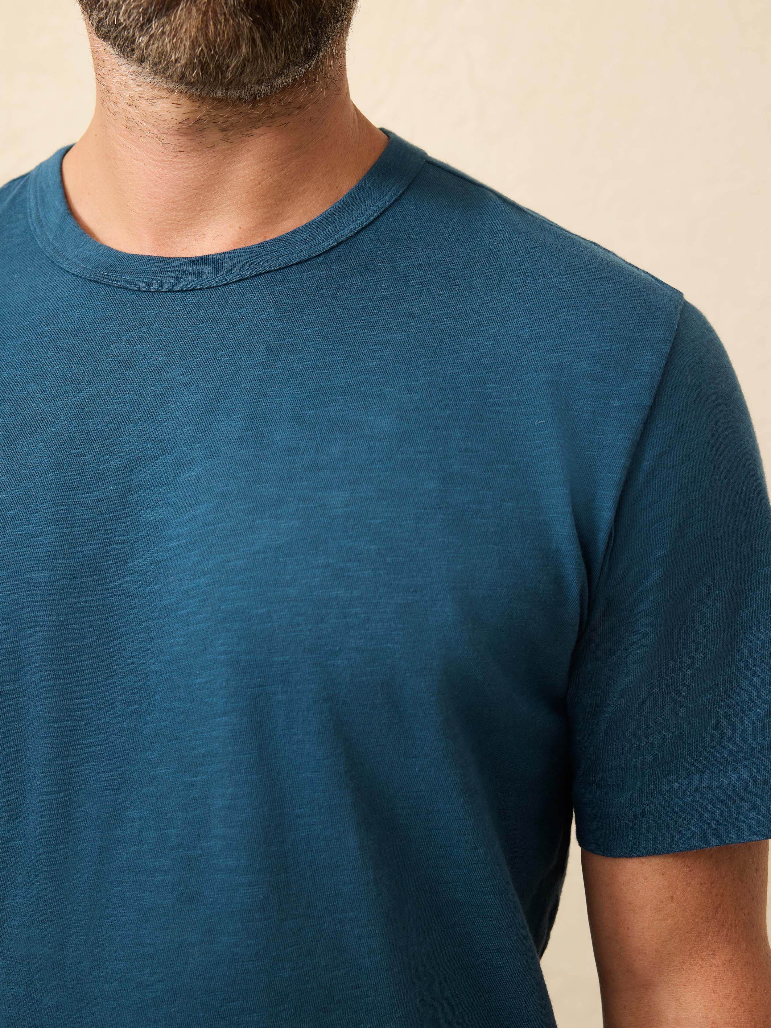 Sunwashed Regenerative Tee - Ocean Storm | Faherty Brand