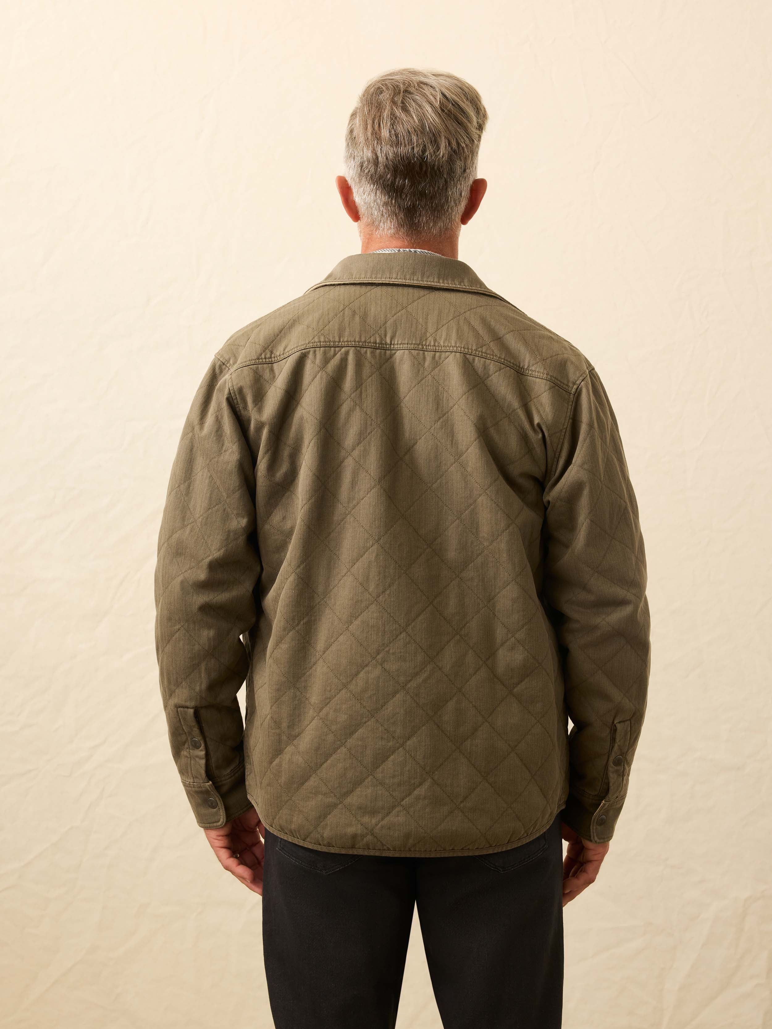 Doug Good Feather Reversible Bondi Jacket - Prairie Olive | Faherty Brand