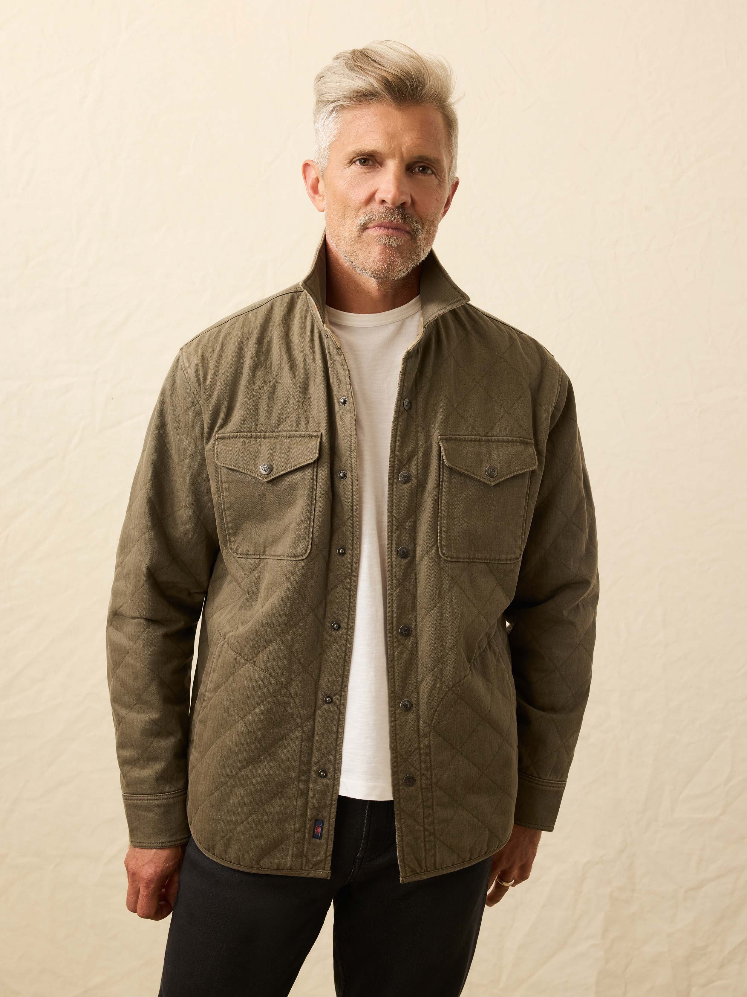 Doug Good Feather Reversible Bondi Jacket - Prairie Olive | Faherty Brand