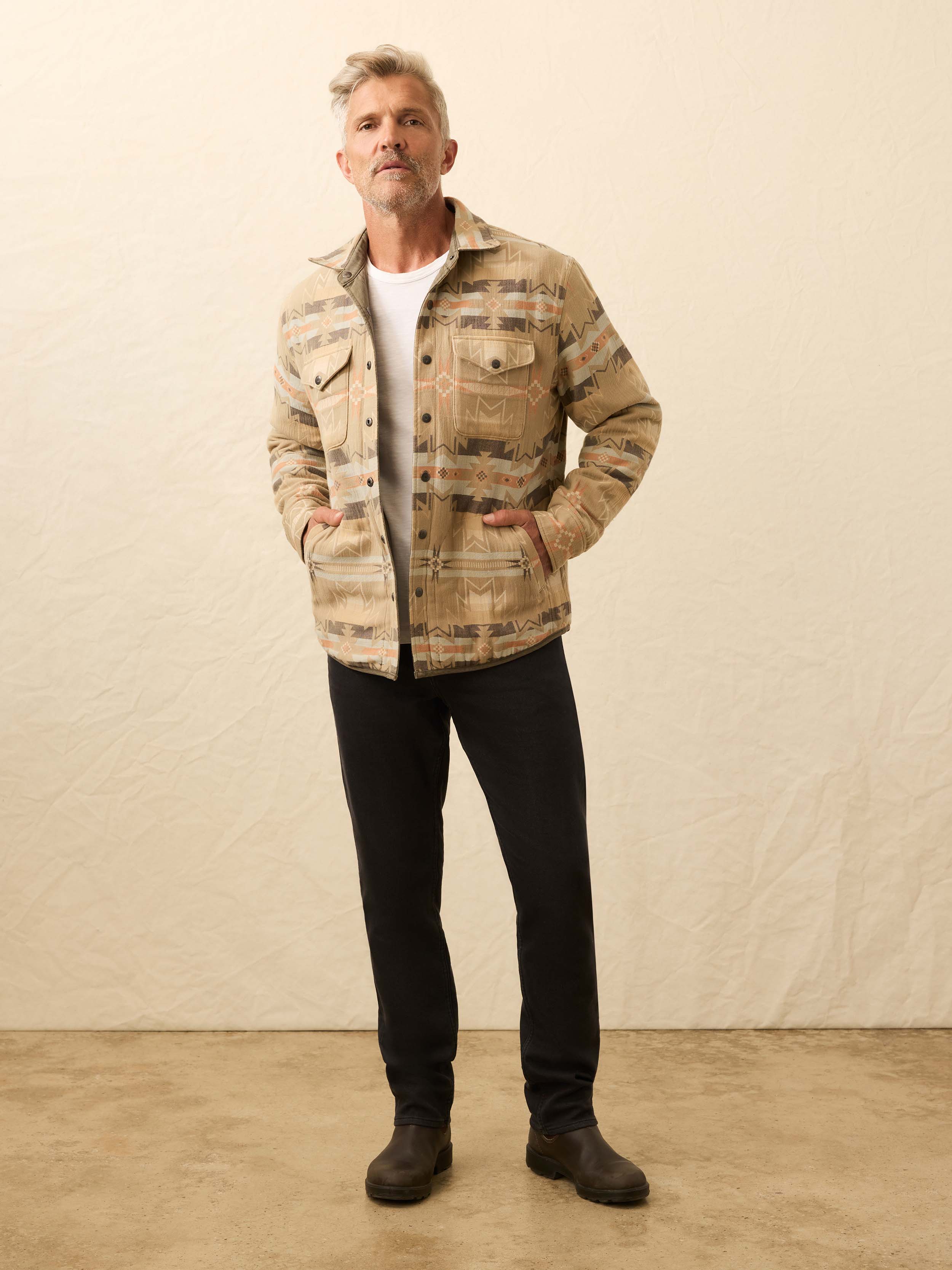 Doug Good Feather Reversible Bondi Jacket - Prairie Olive | Faherty Brand
