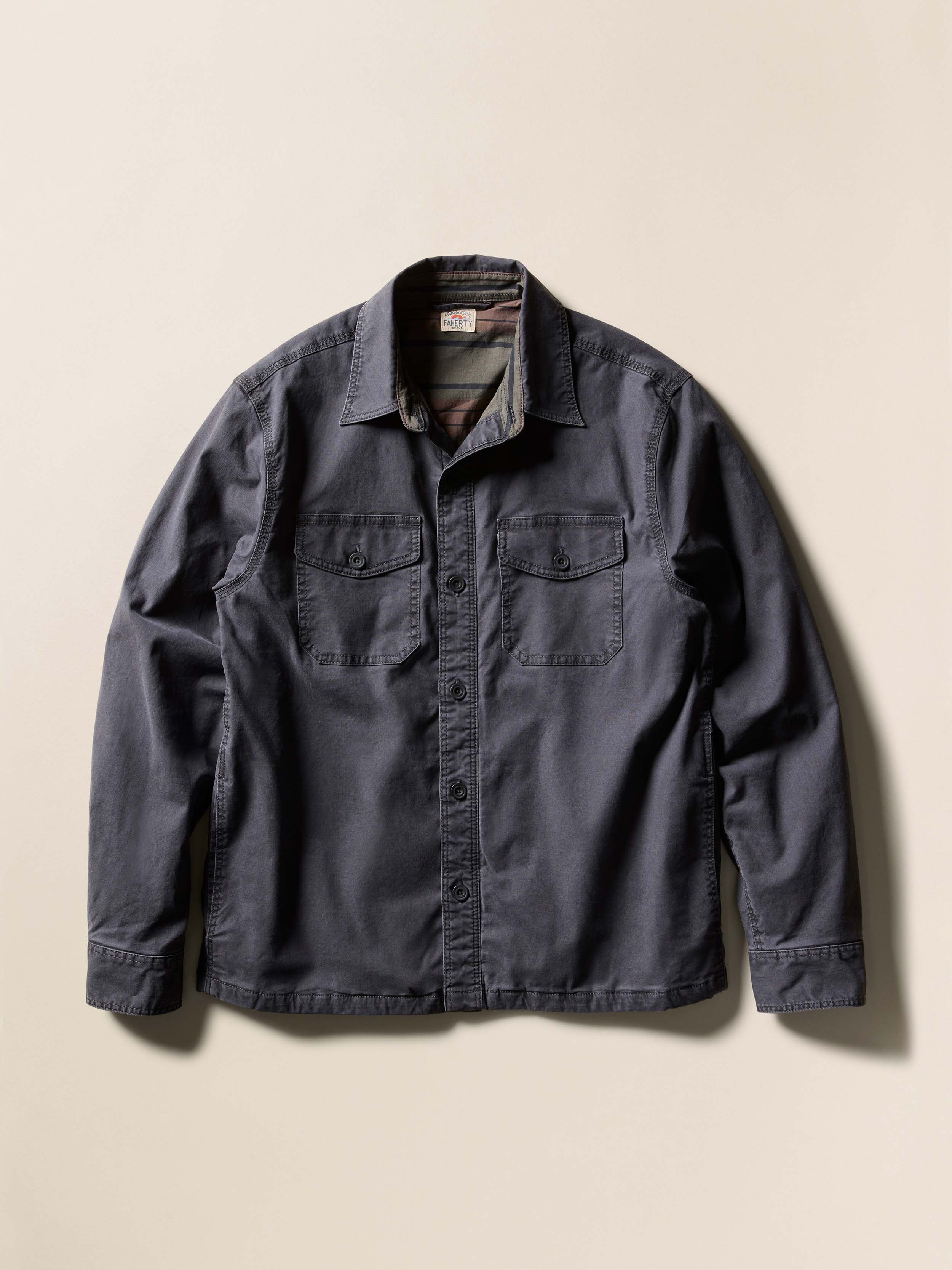 Lakeside CPO - Washed Charcoal | Faherty Brand