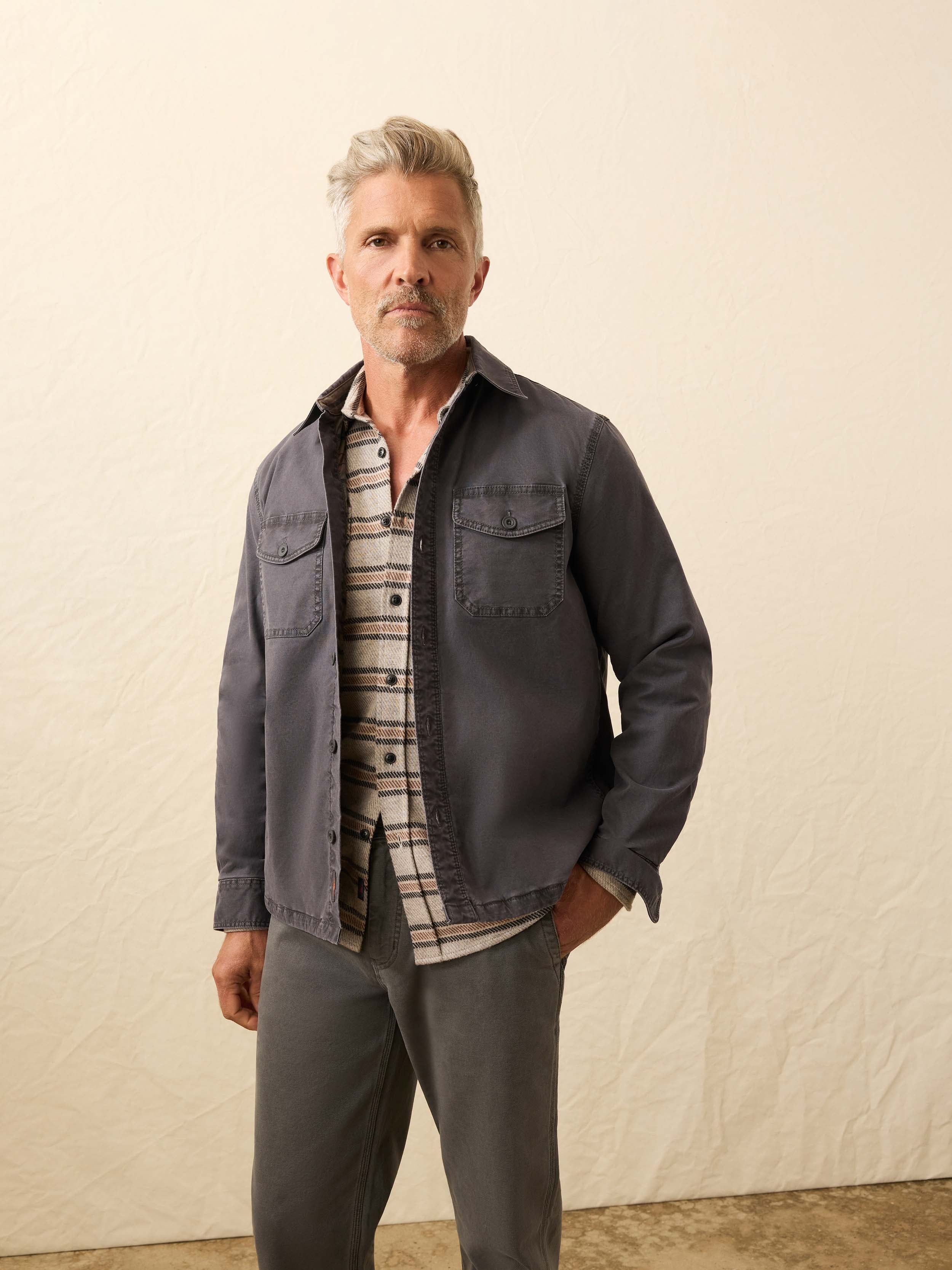 Lakeside CPO - Washed Charcoal | Faherty Brand