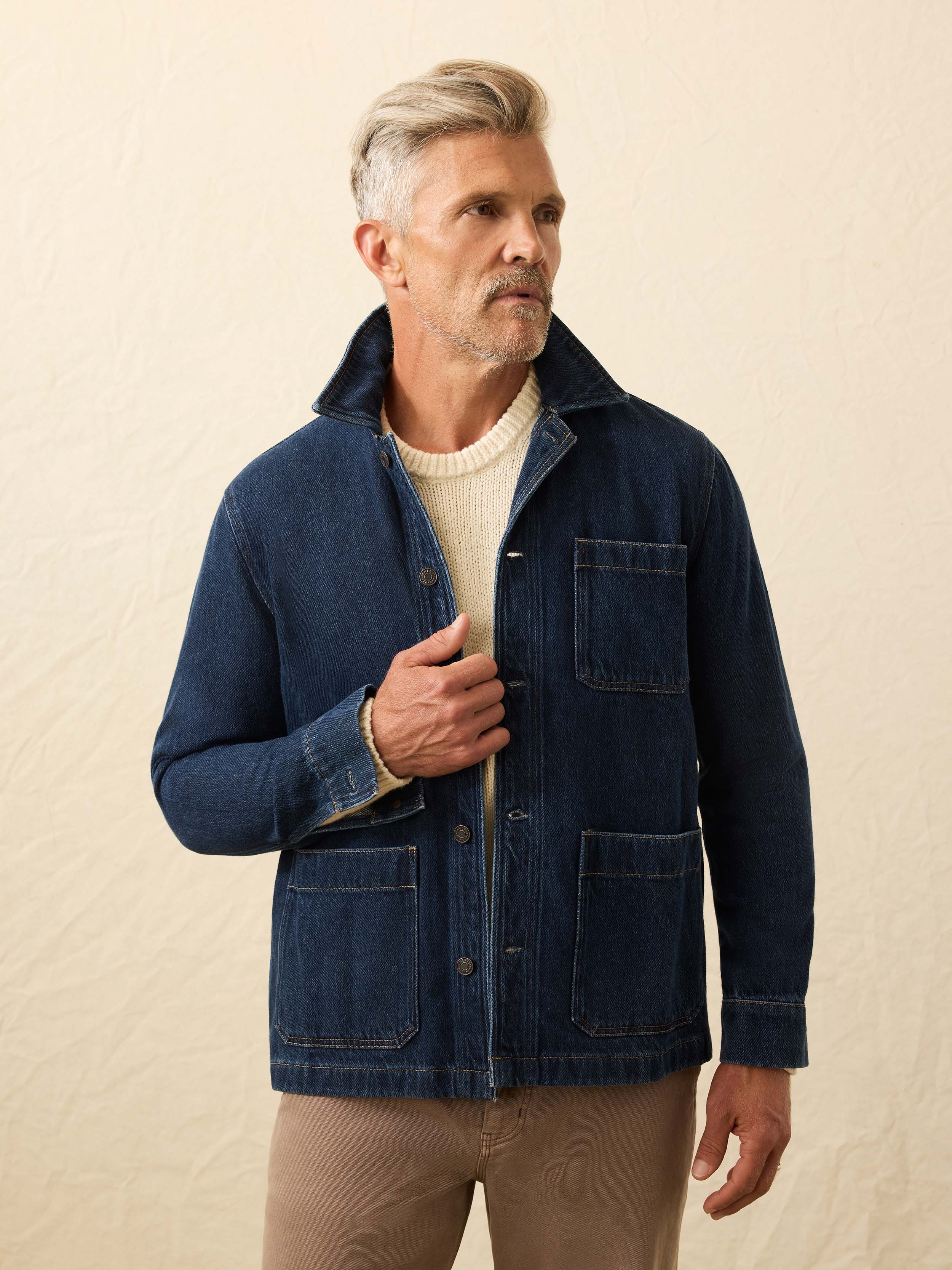 High Ridge Twill Studio Jacket - Tidewater Wash | Faherty Brand
