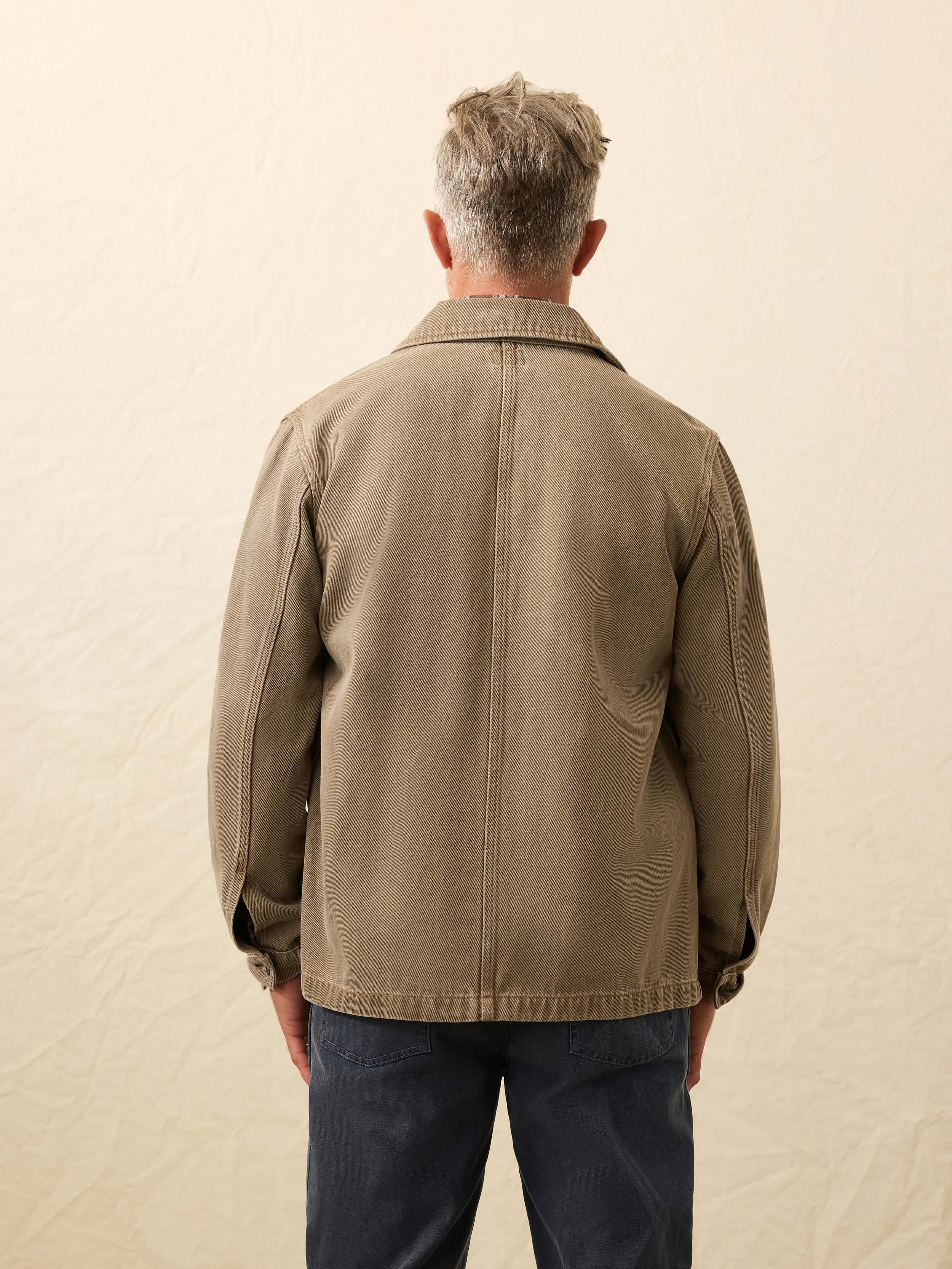 High Ridge Twill Studio Jacket - Almond Hill Wash | Faherty Brand