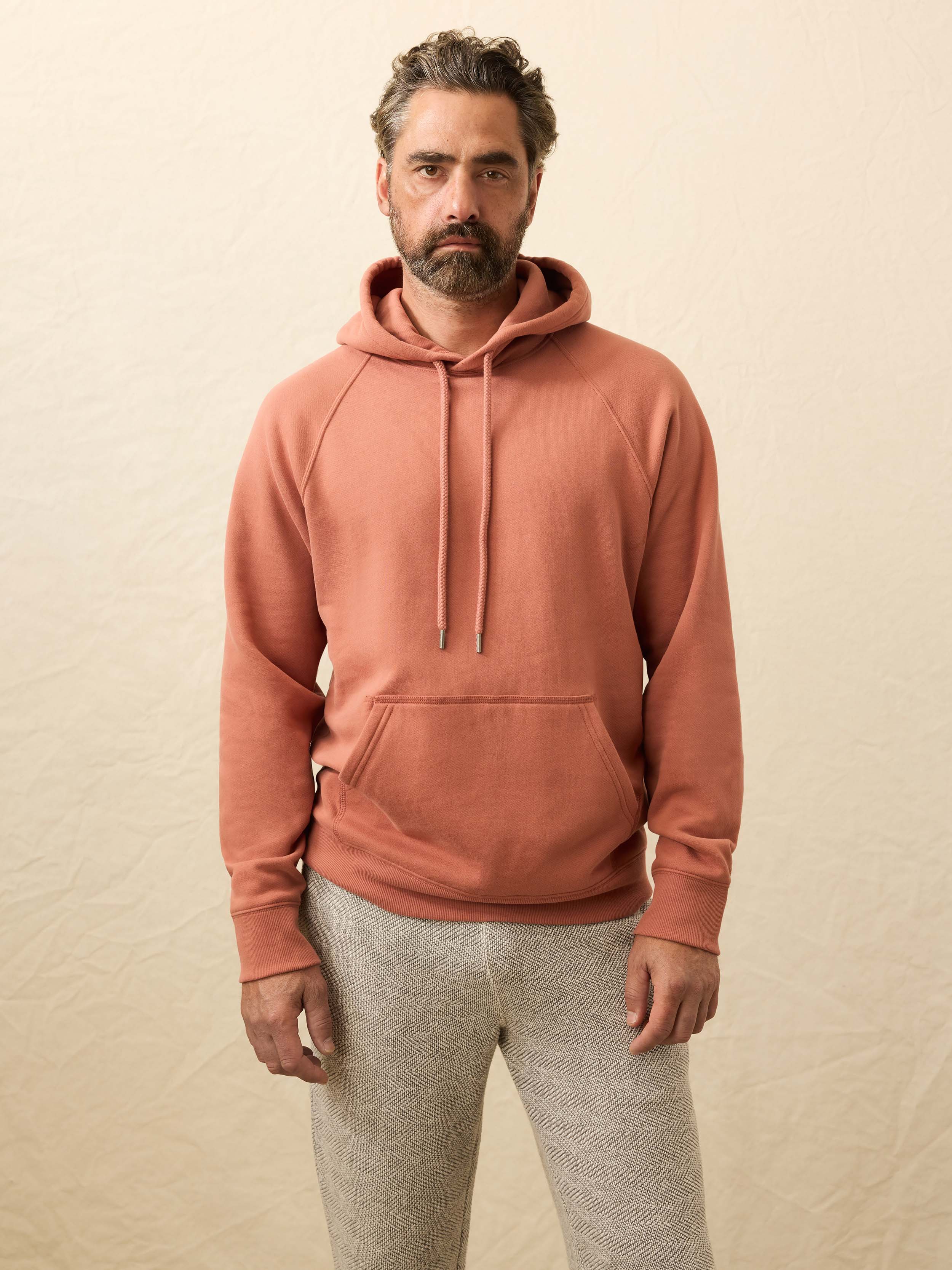 High Standard Fleece Hoodie - Dusty Sienna | Faherty Brand