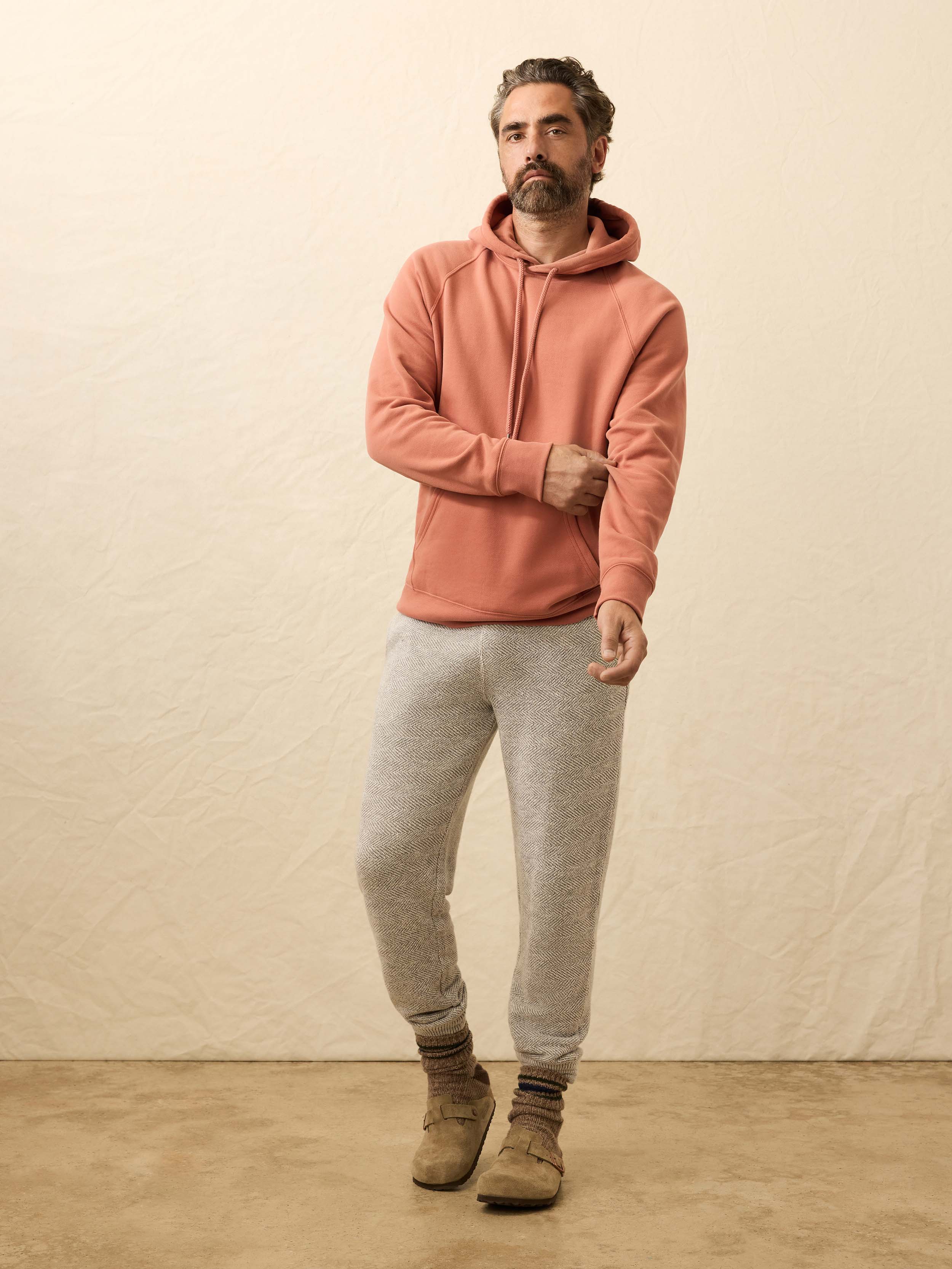 High Standard Fleece Hoodie - Dusty Sienna | Faherty Brand