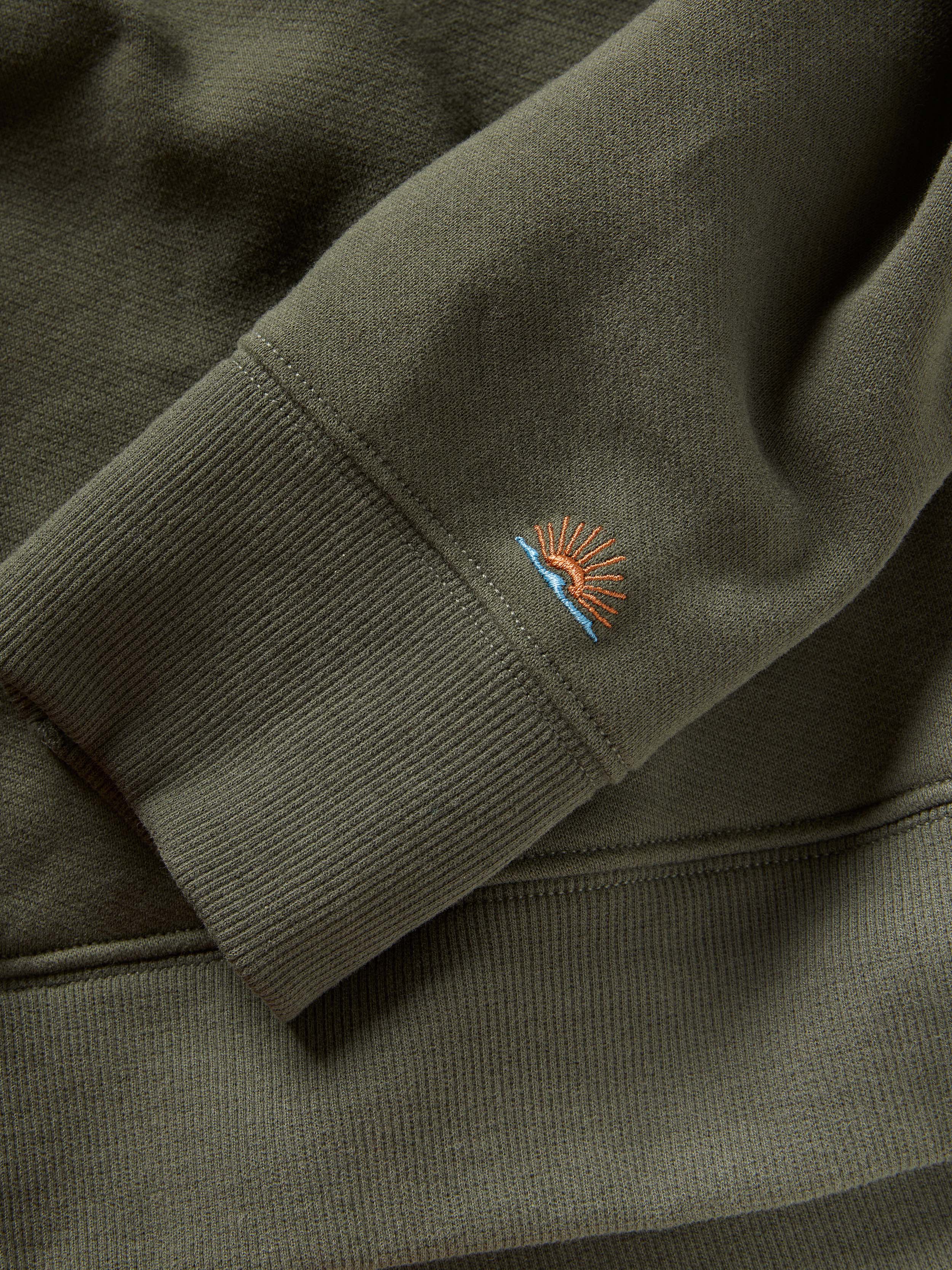 High Standard Fleece Hoodie - Fall Evergreen | Faherty Brand