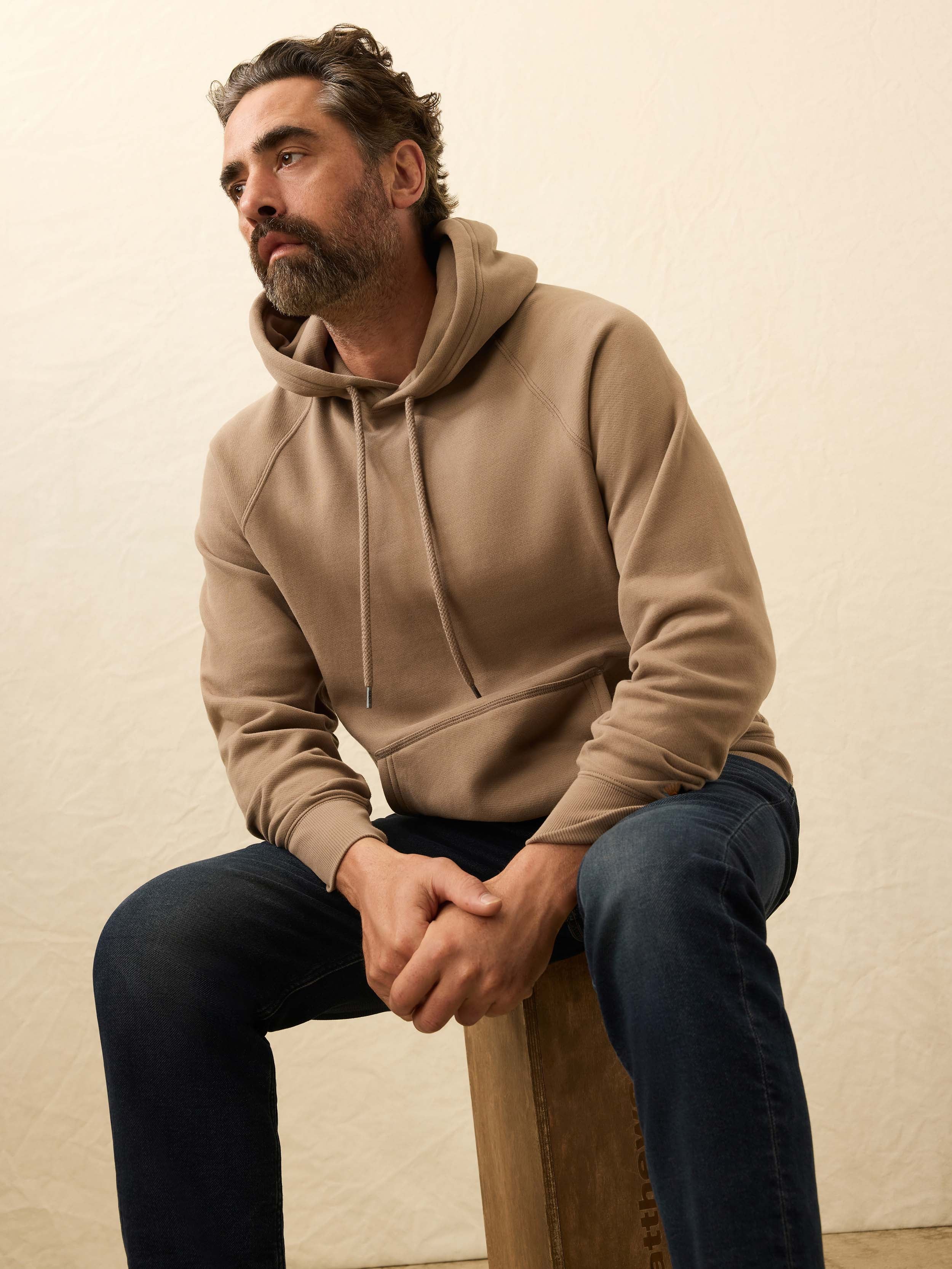 High Standard Fleece Hoodie - Walnut Branch | Faherty Brand