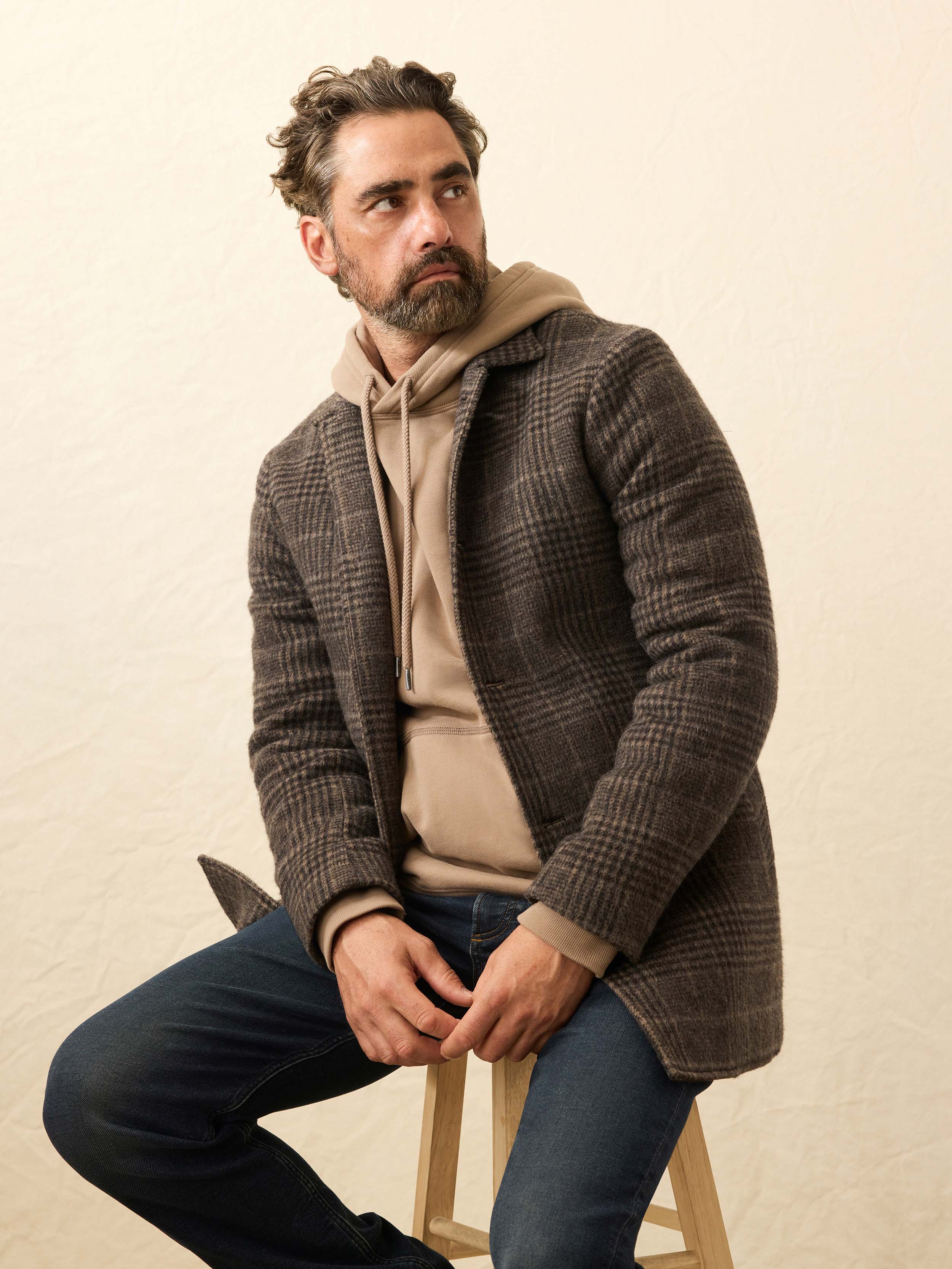 High Standard Fleece Hoodie - Walnut Branch | Faherty Brand