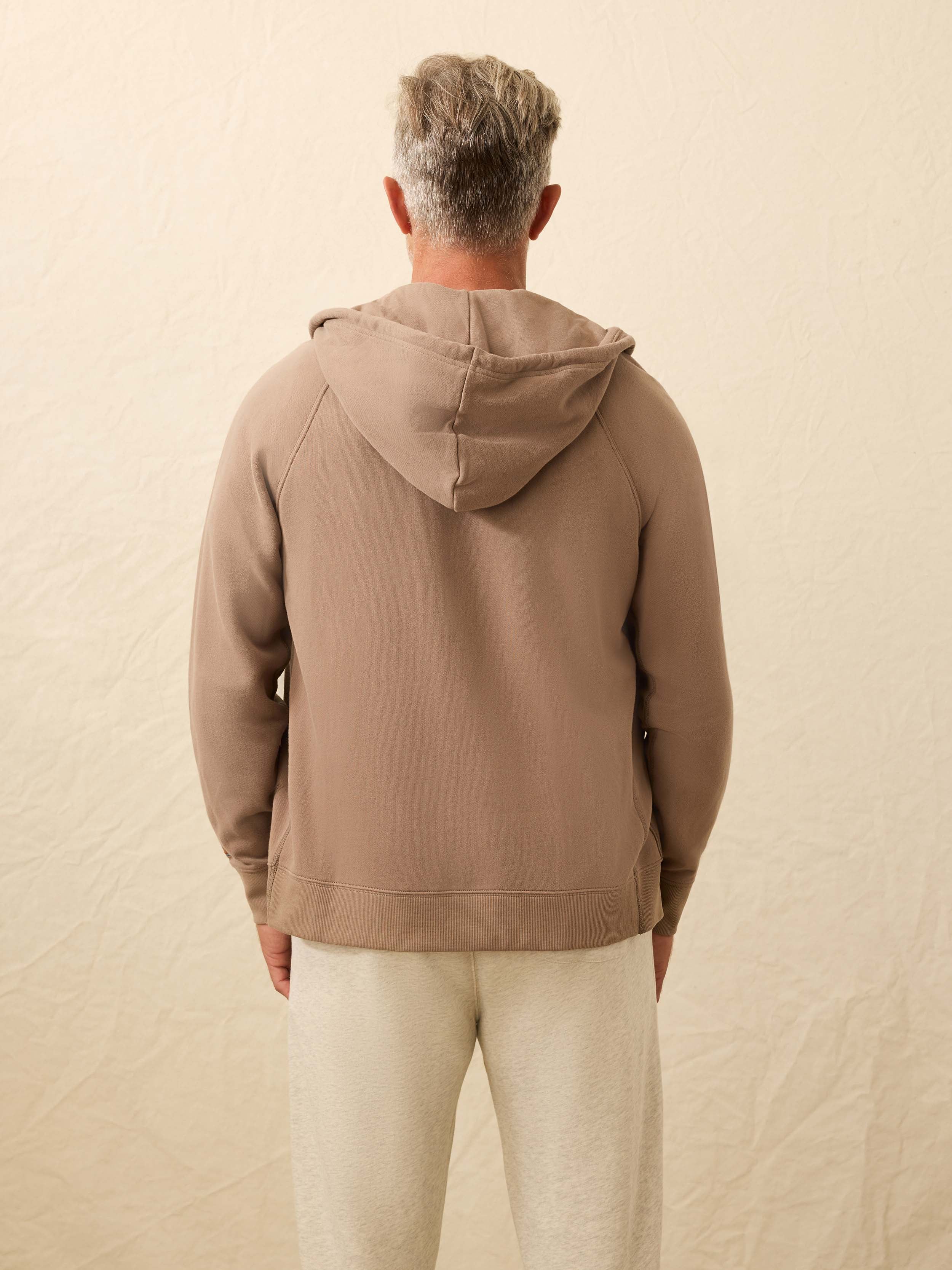 High Standard Fleece Zip Hoodie - Walnut Branch | Faherty Brand
