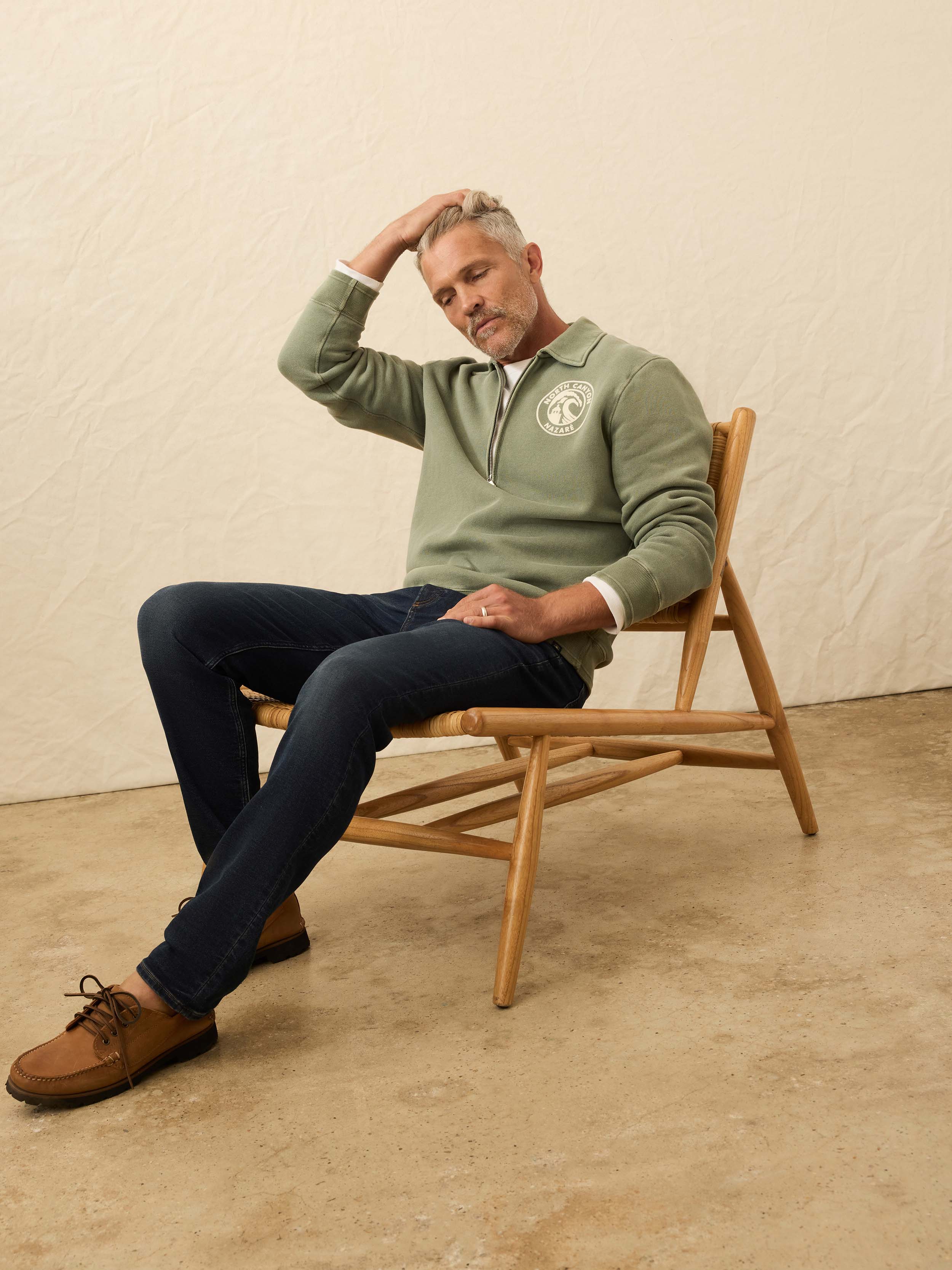 Winter Swell Quarter Zip - Mavericks Olive | Faherty Brand