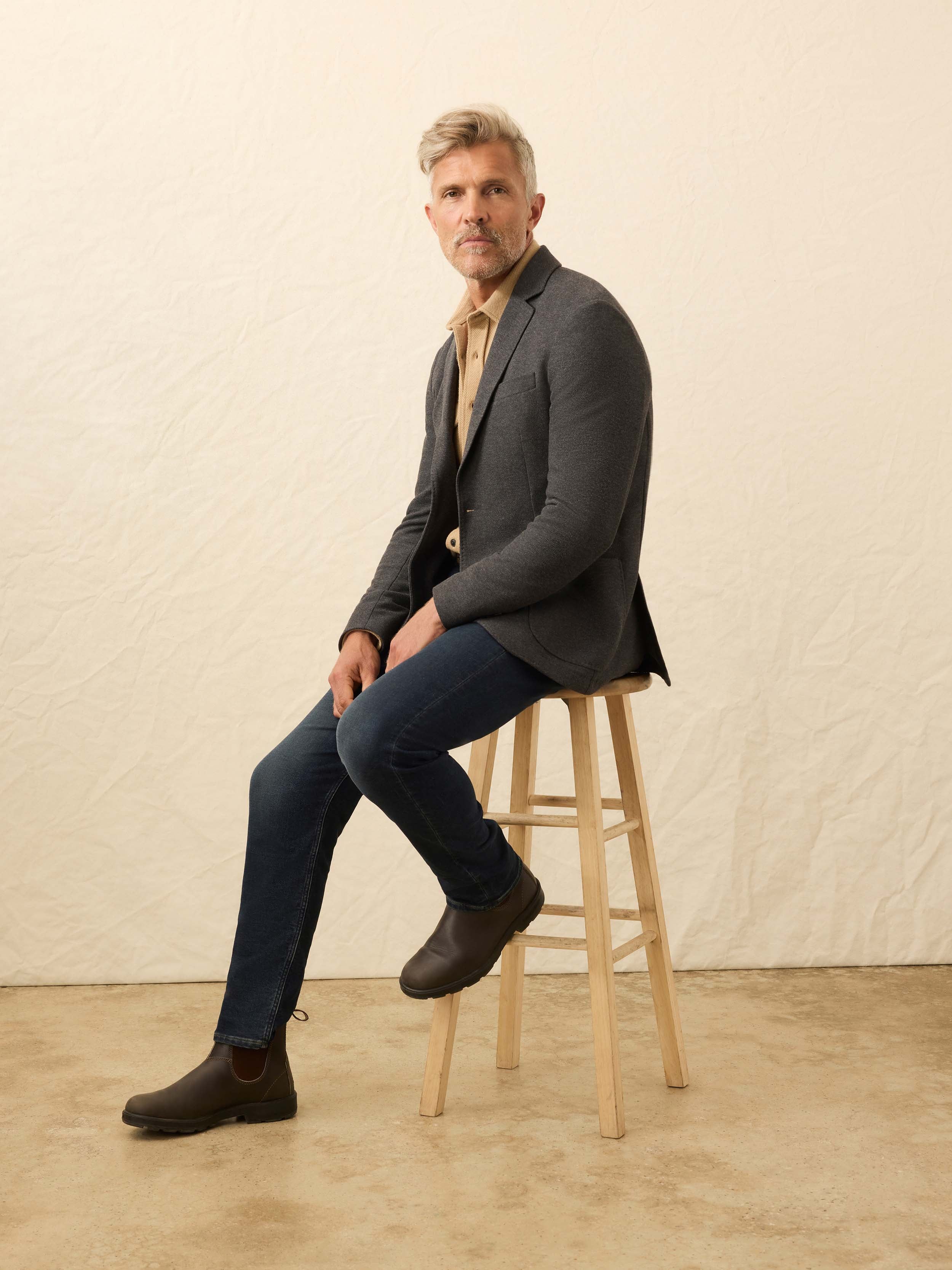 Knit Blazer - Charcoal Cliff | Faherty Brand