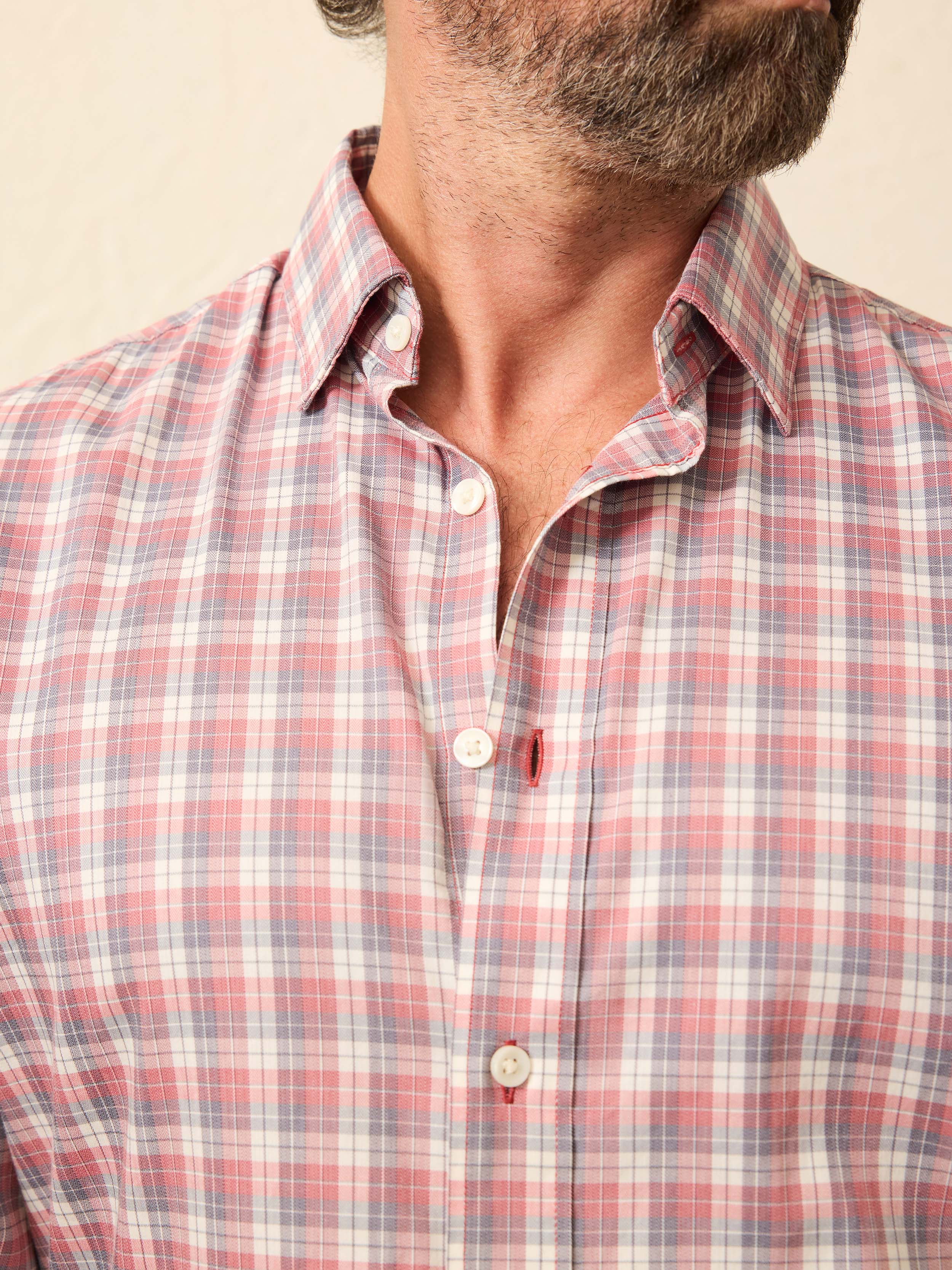 The Movement™ Shirt - Red Charcoal Plaid | Faherty Brand