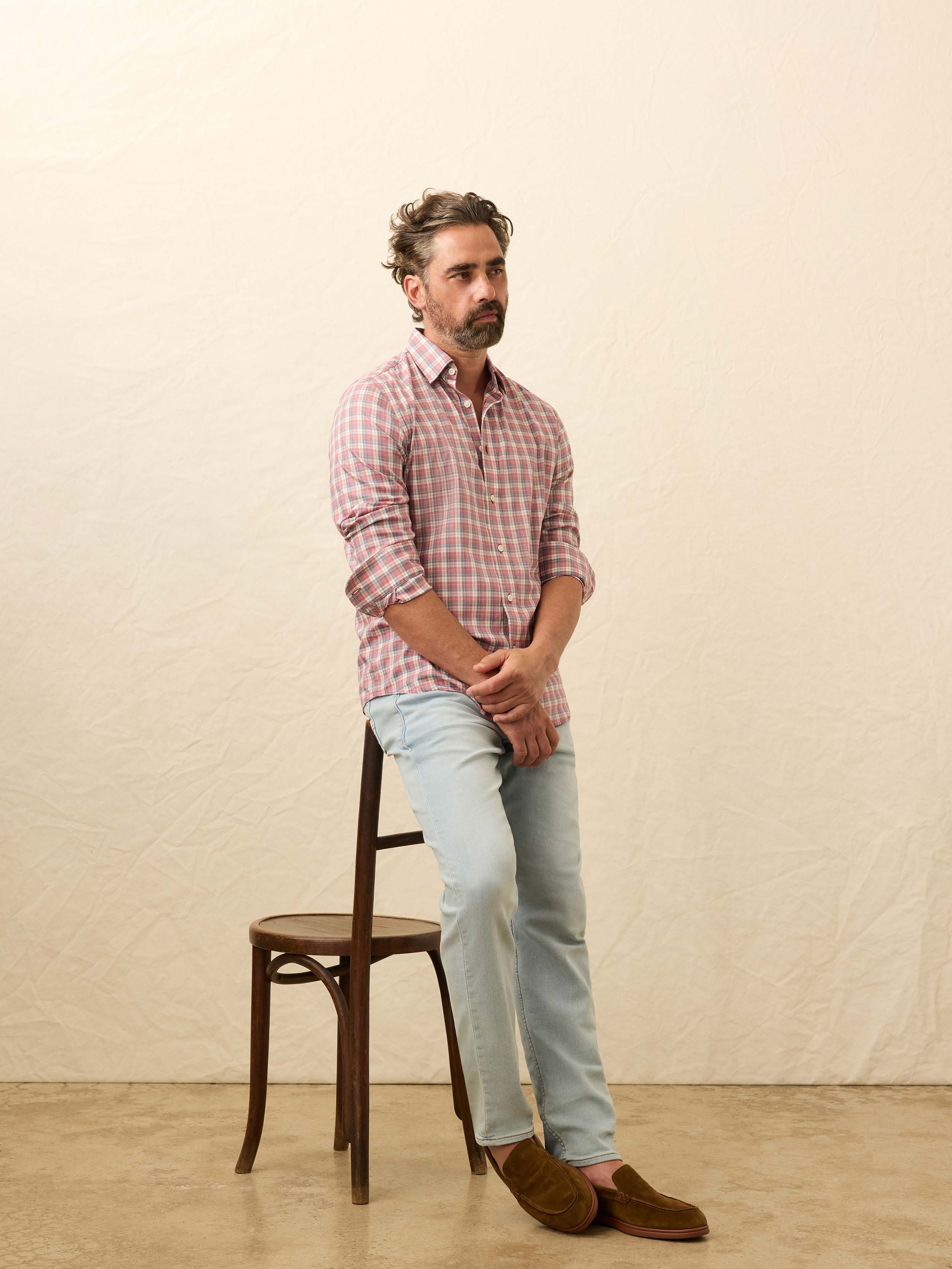The Movement™ Shirt - Red Charcoal Plaid | Faherty Brand