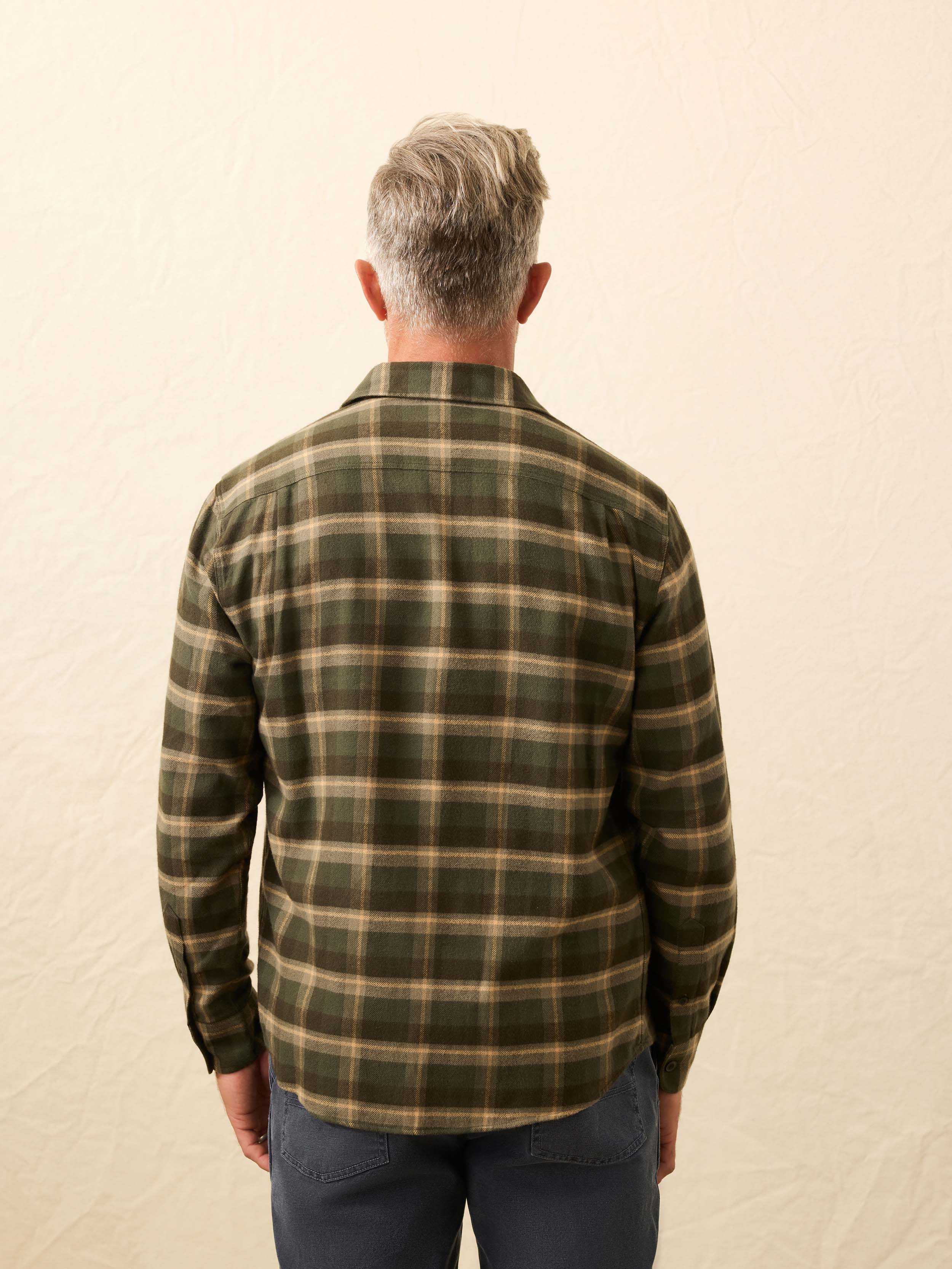 Heirloom Portuguese Flannel Shirt - Garrett Verde Plaid | Faherty Brand