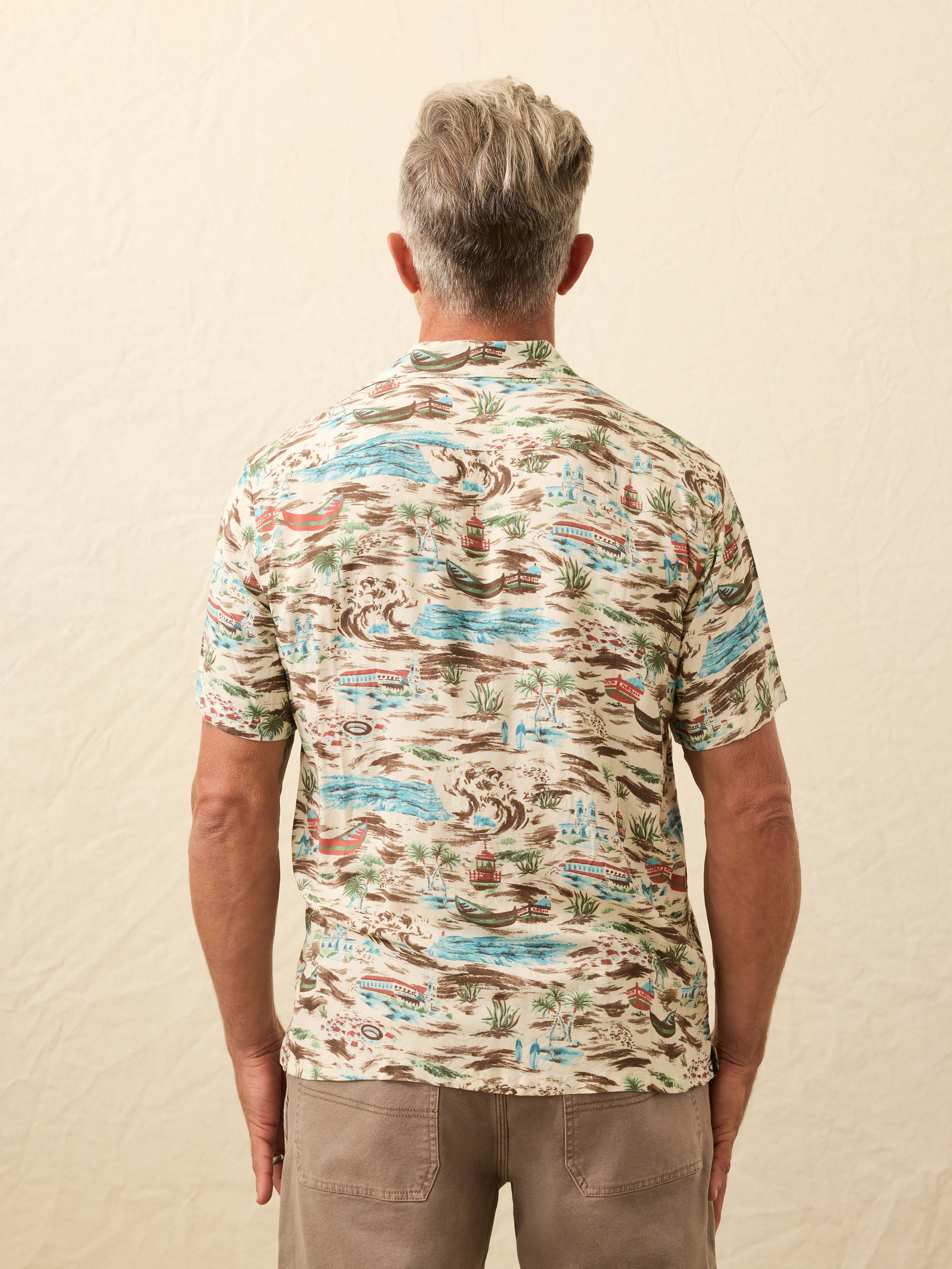 Short-Sleeve Bali Camp Shirt - Nazare Shore | Faherty Brand