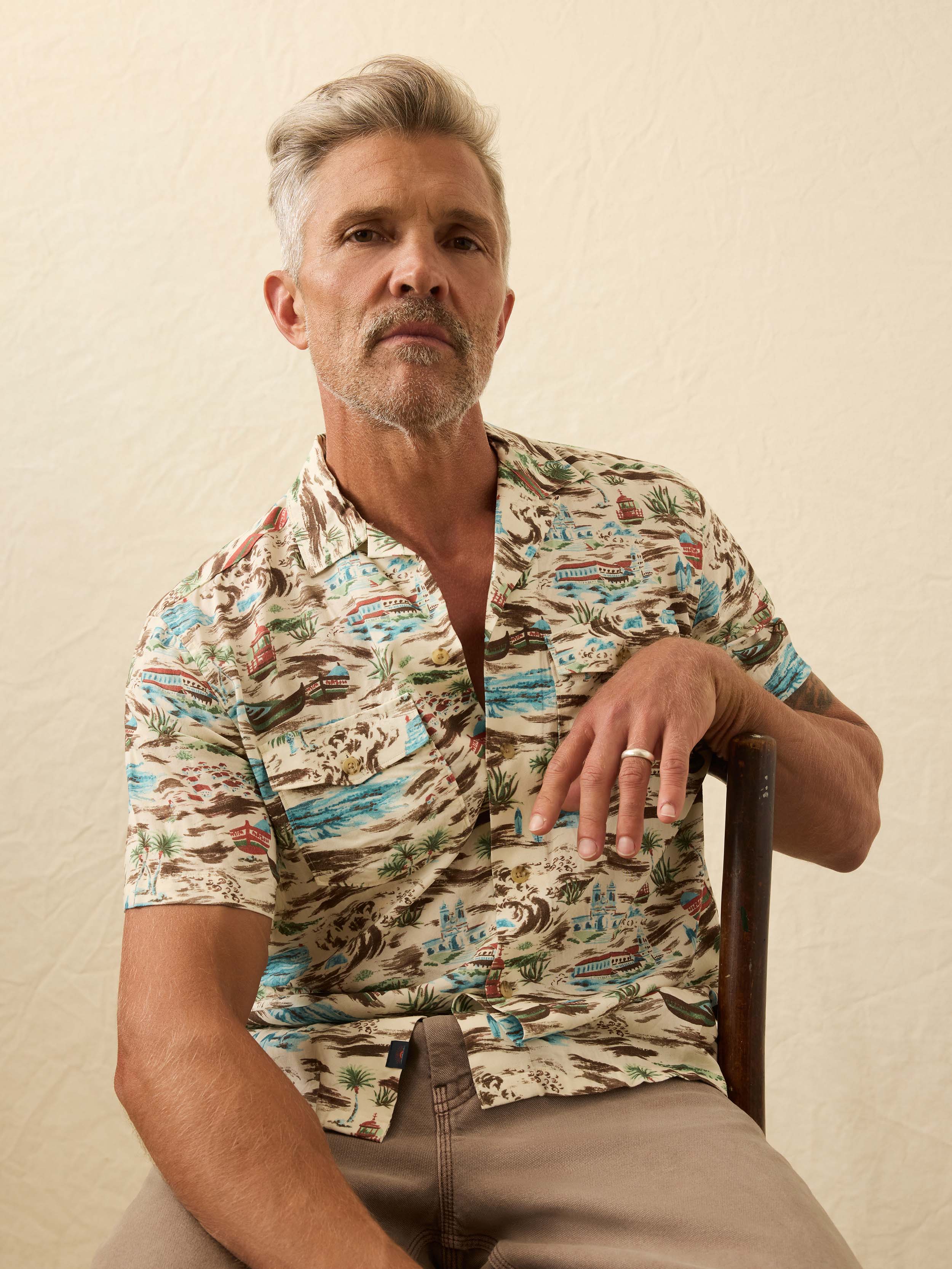 Short-Sleeve Bali Camp Shirt - Nazare Shore | Faherty Brand