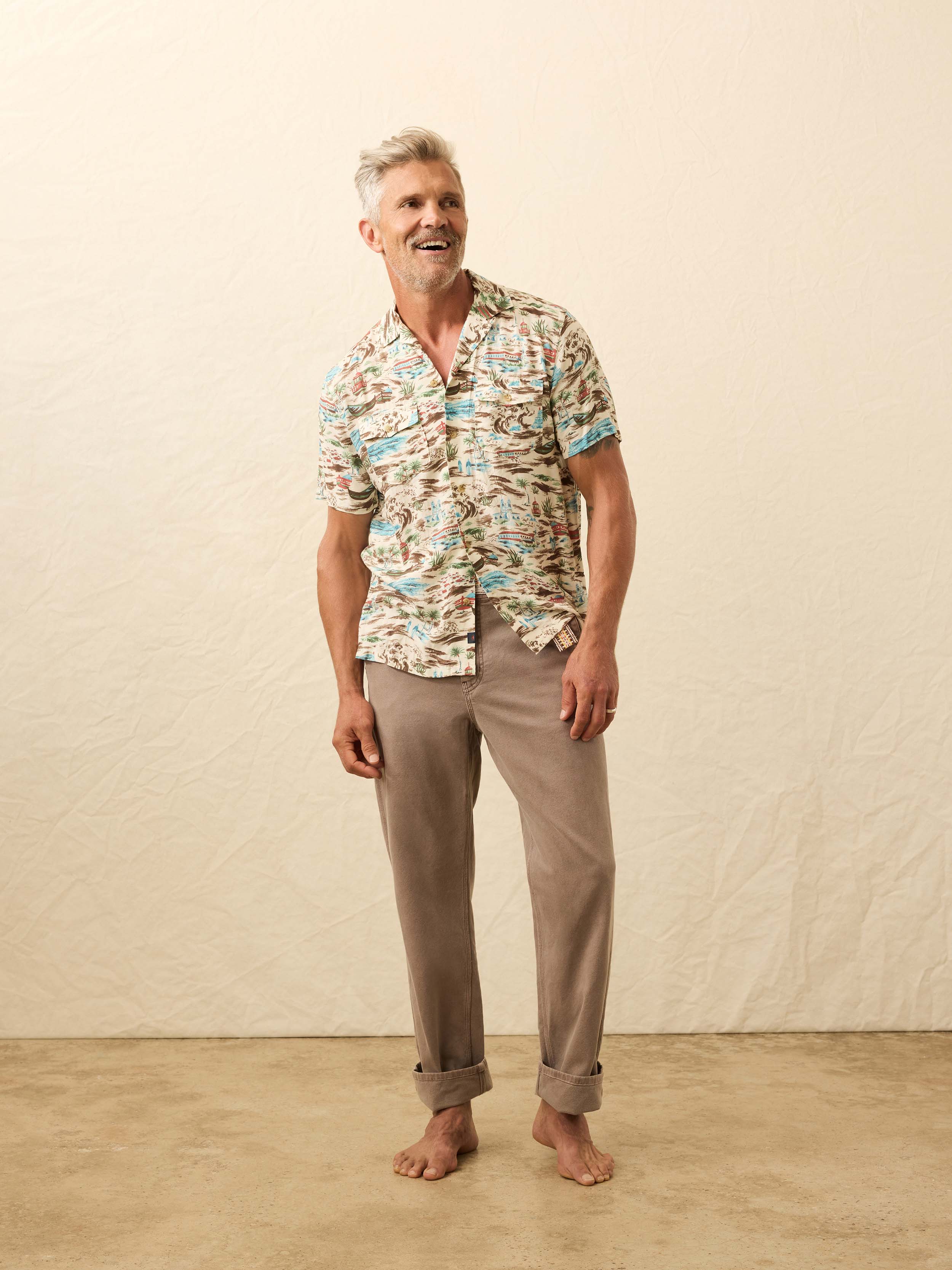 Short-Sleeve Bali Camp Shirt - Nazare Shore | Faherty Brand