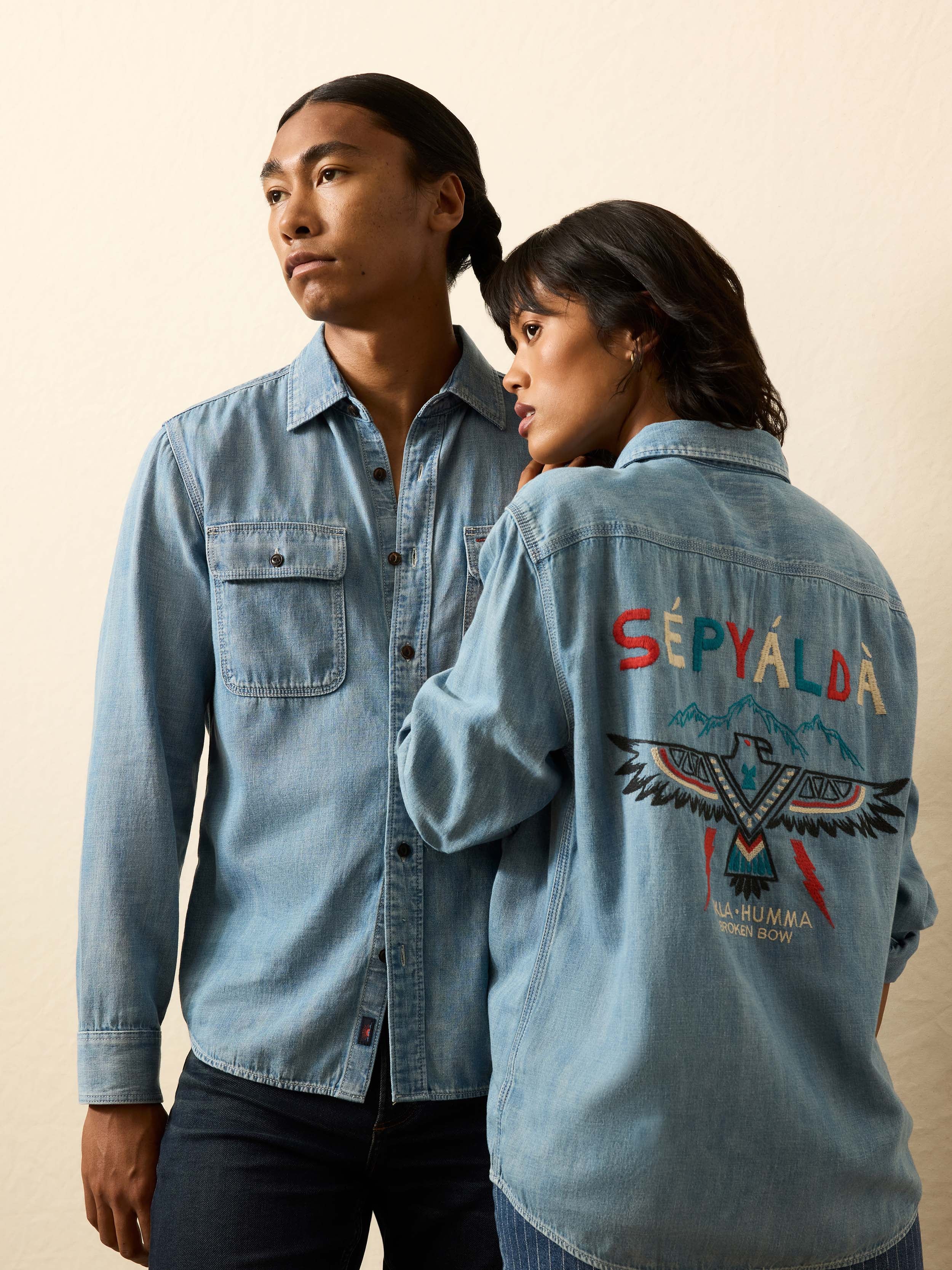 Steven Paul Judd Thunderbird Denim Workshirt - Rainy Mountain Wash | Faherty Brand