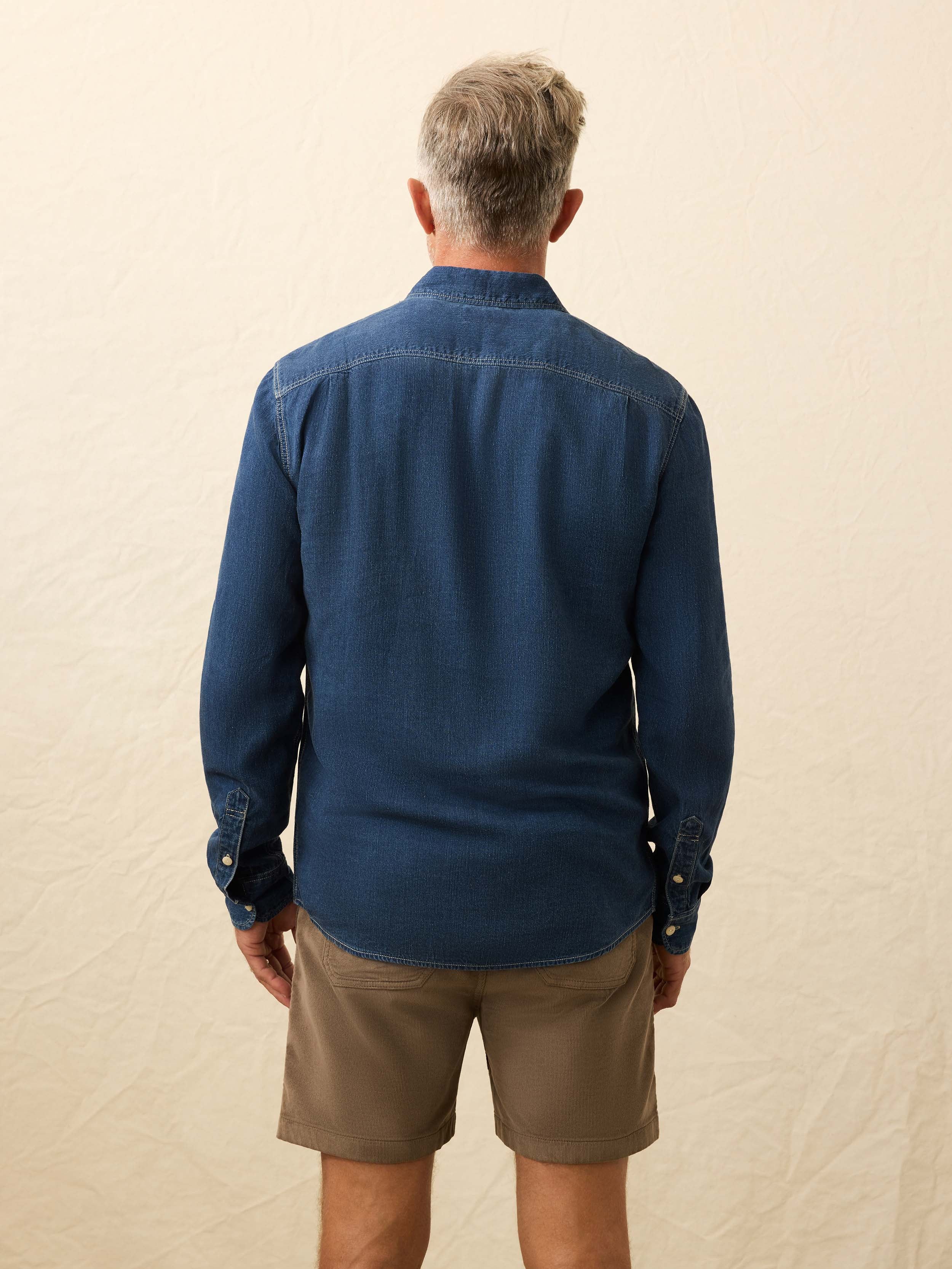 Tried & True Chambray Workshirt - Night Lagoon Wash | Faherty Brand