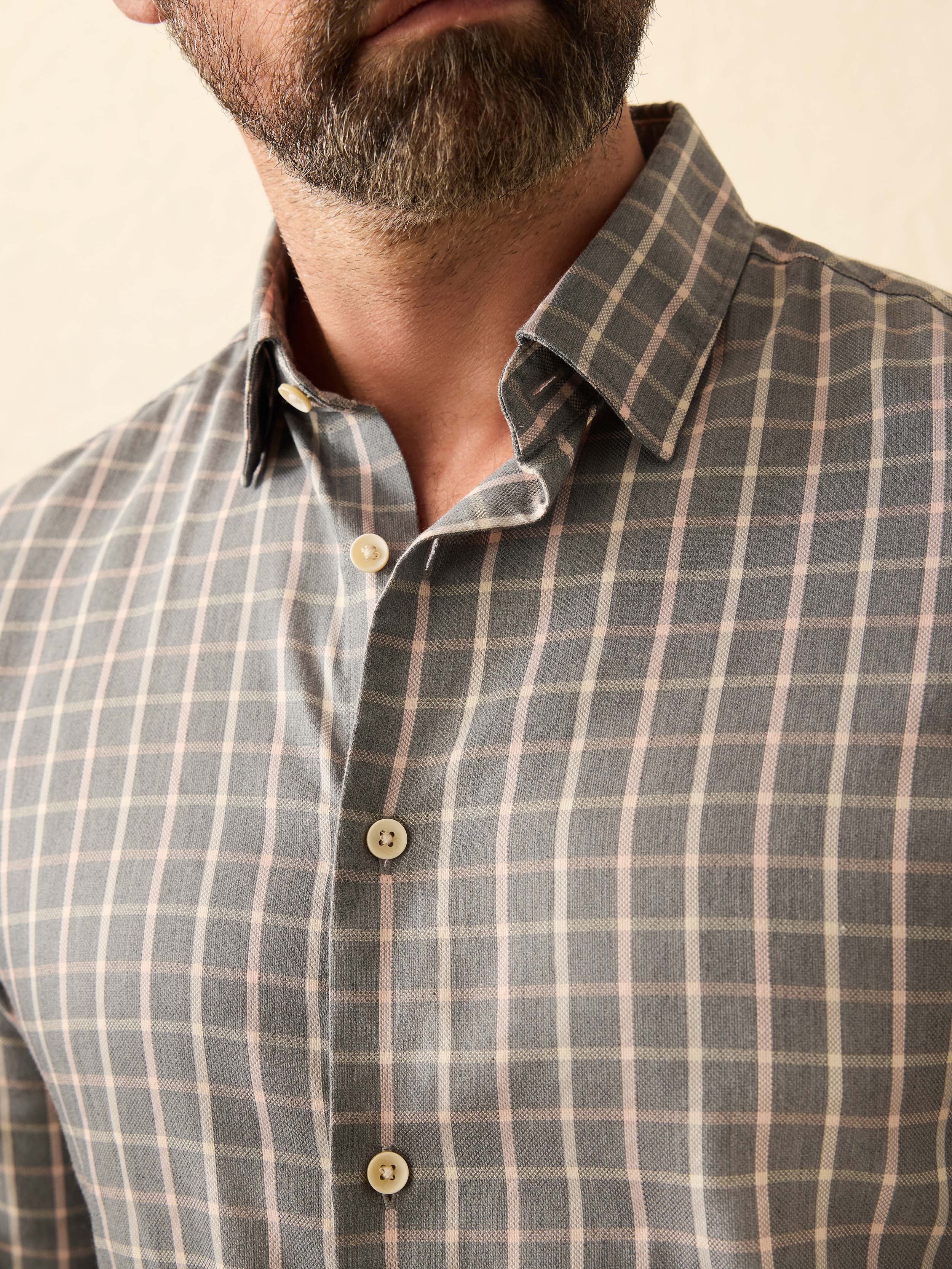 Movement™ Monterey Shirt - Cherry Wood Plaid | Faherty Brand