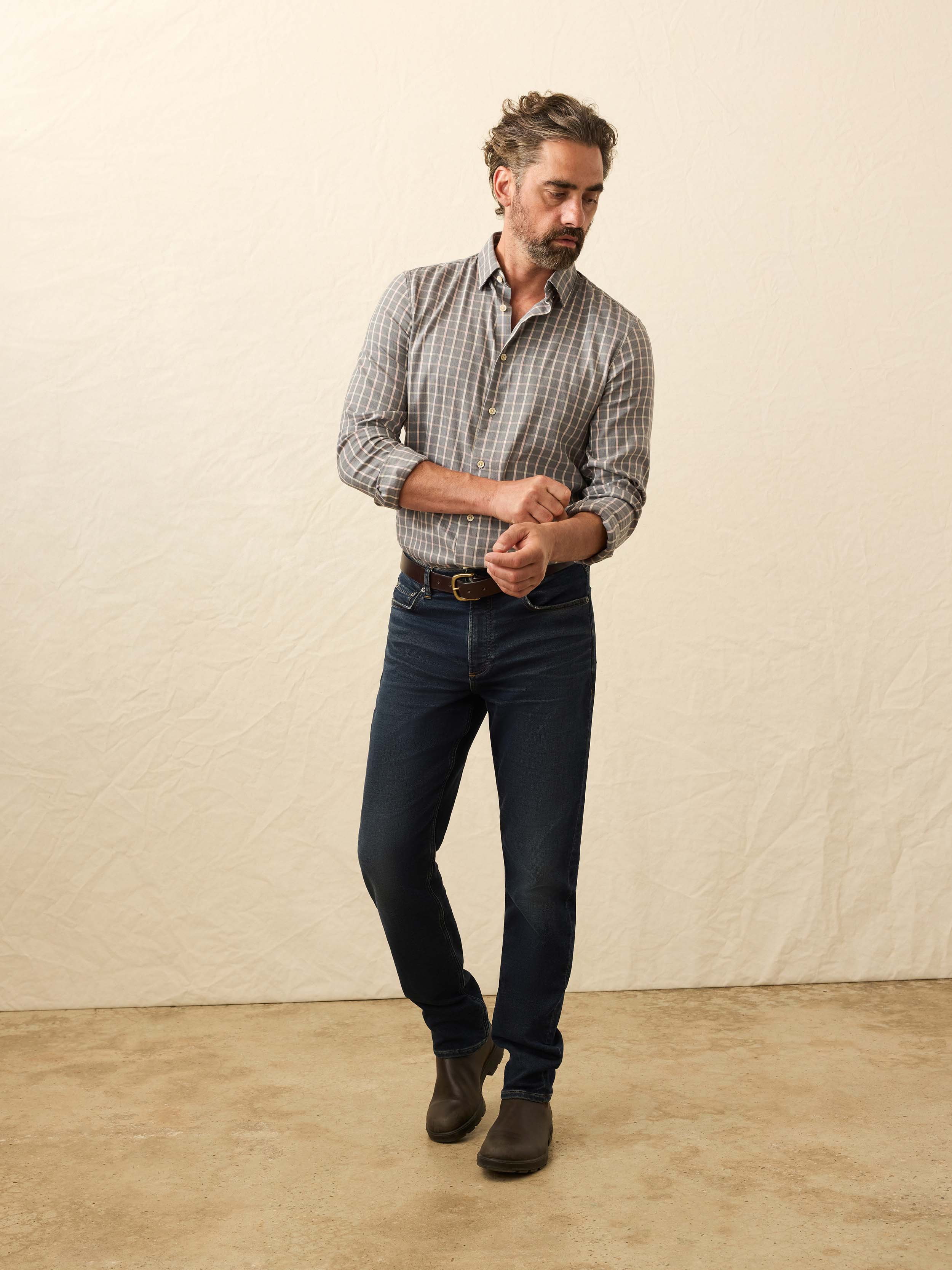 Movement™ Monterey Shirt - Cherry Wood Plaid | Faherty Brand