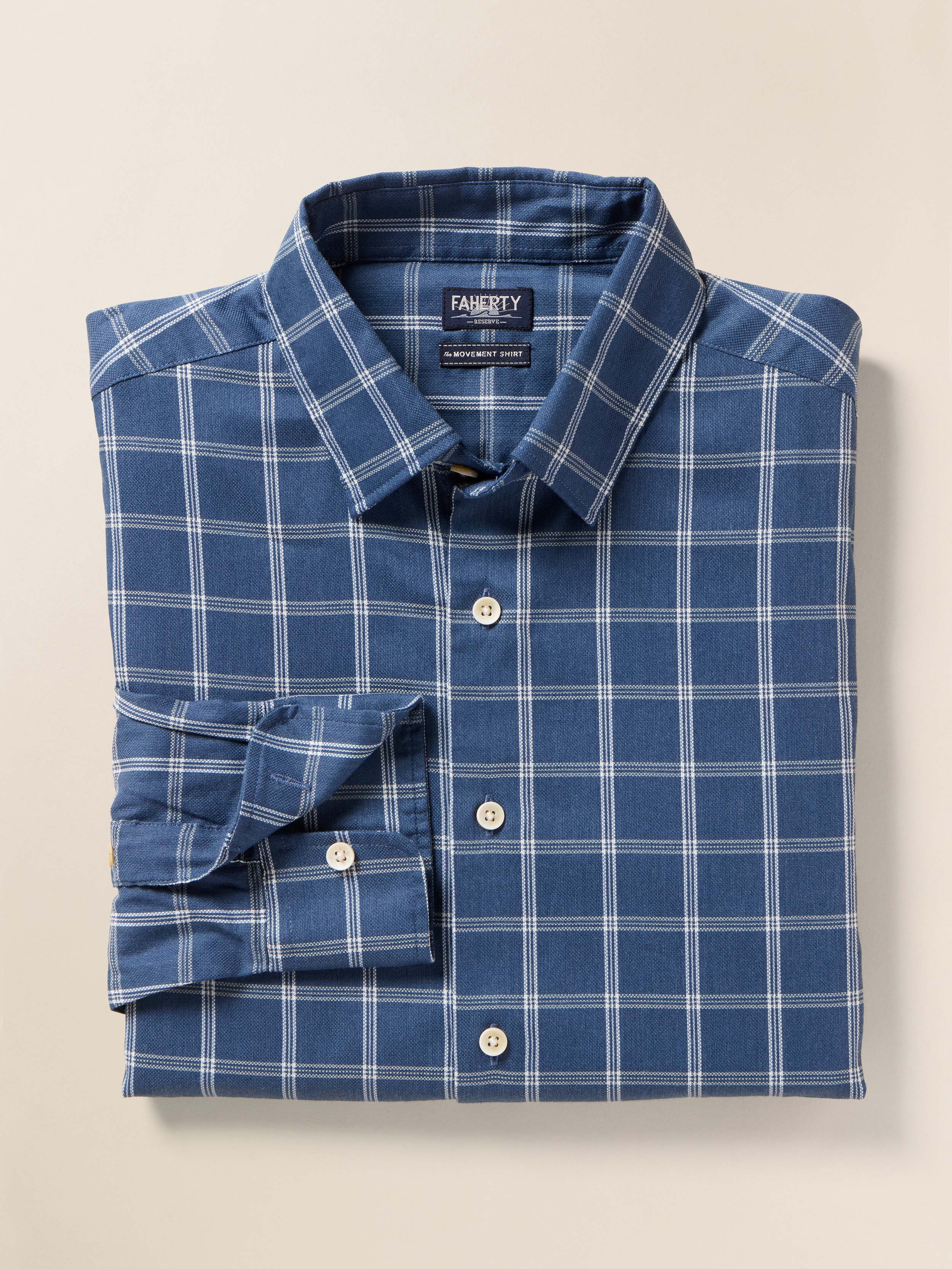 Movement™ Monterey Shirt - Midnight Cloud Plaid | Faherty Brand