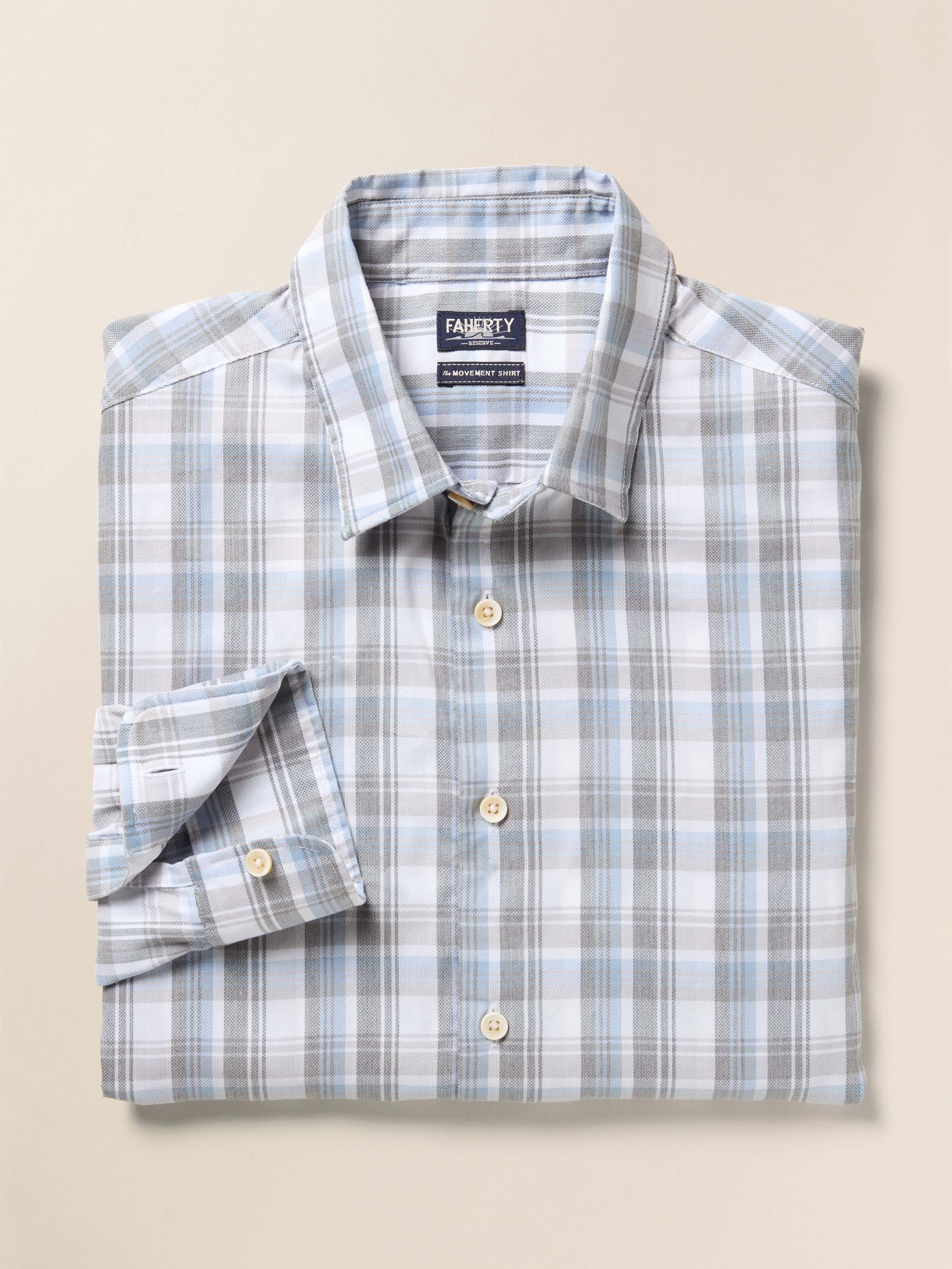 Movement™ Monterey Shirt - Morning Mist Plaid | Faherty Brand