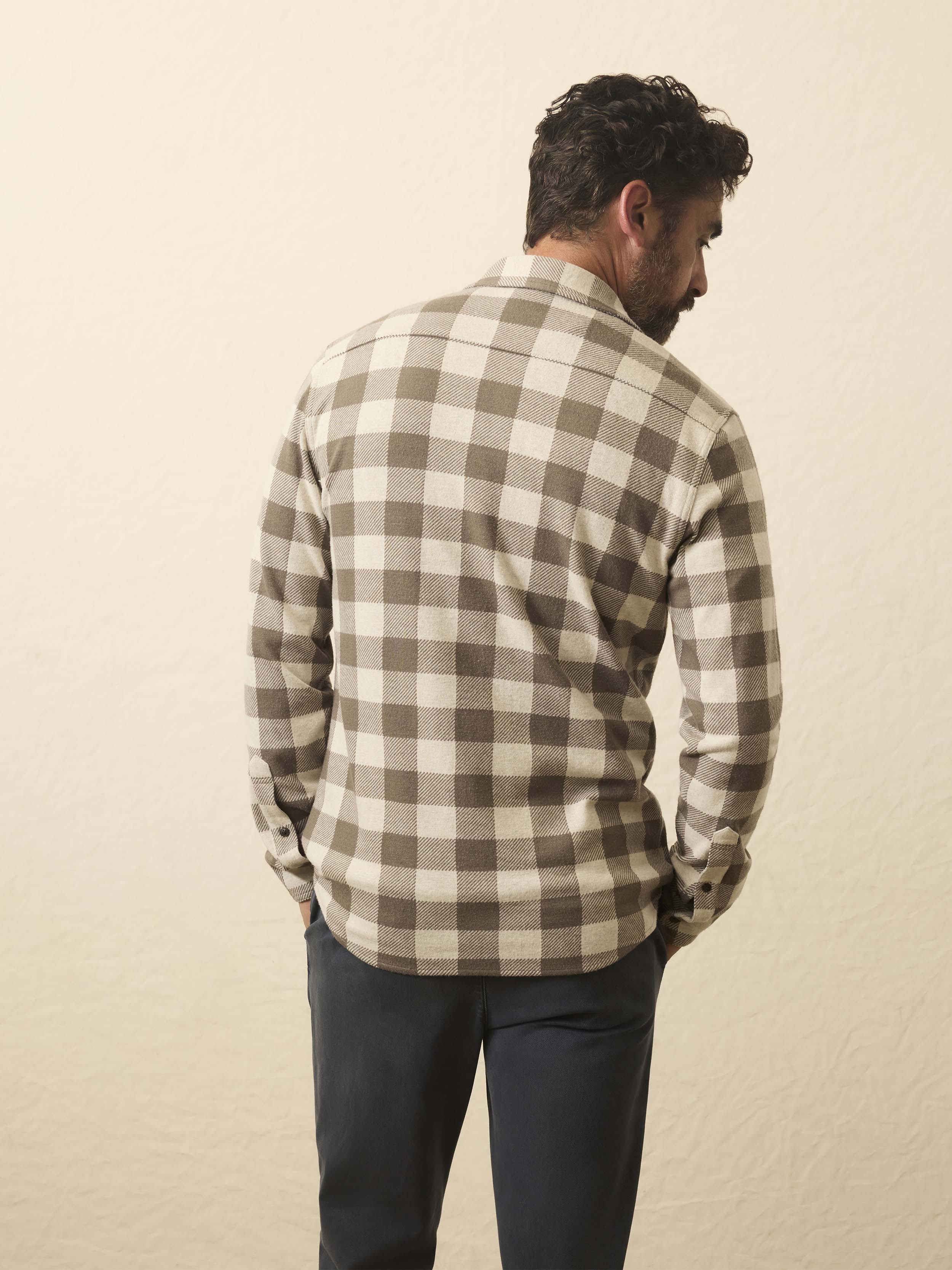 Legend™ Sweater Shirt - Brown Oat Buffalo | Faherty Brand