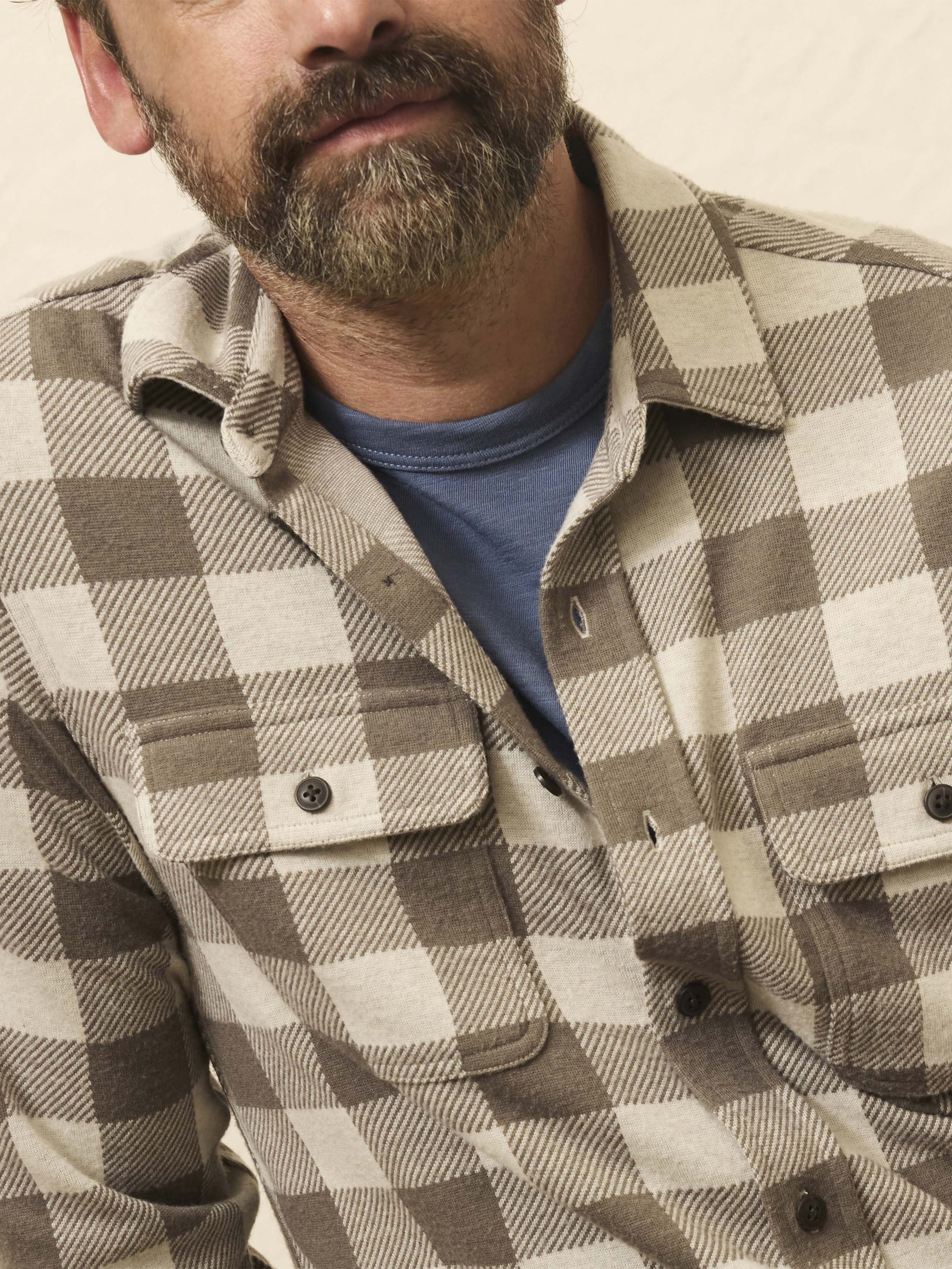 Legend™ Sweater Shirt - Brown Oat Buffalo | Faherty Brand