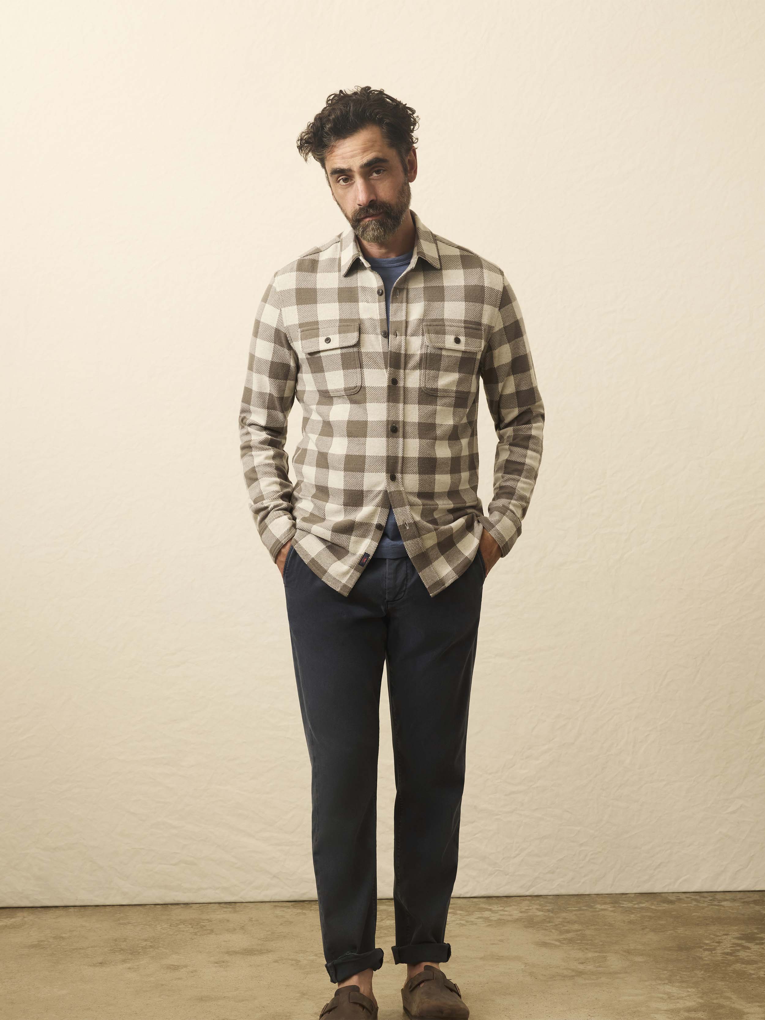 Legend™ Sweater Shirt - Brown Oat Buffalo | Faherty Brand