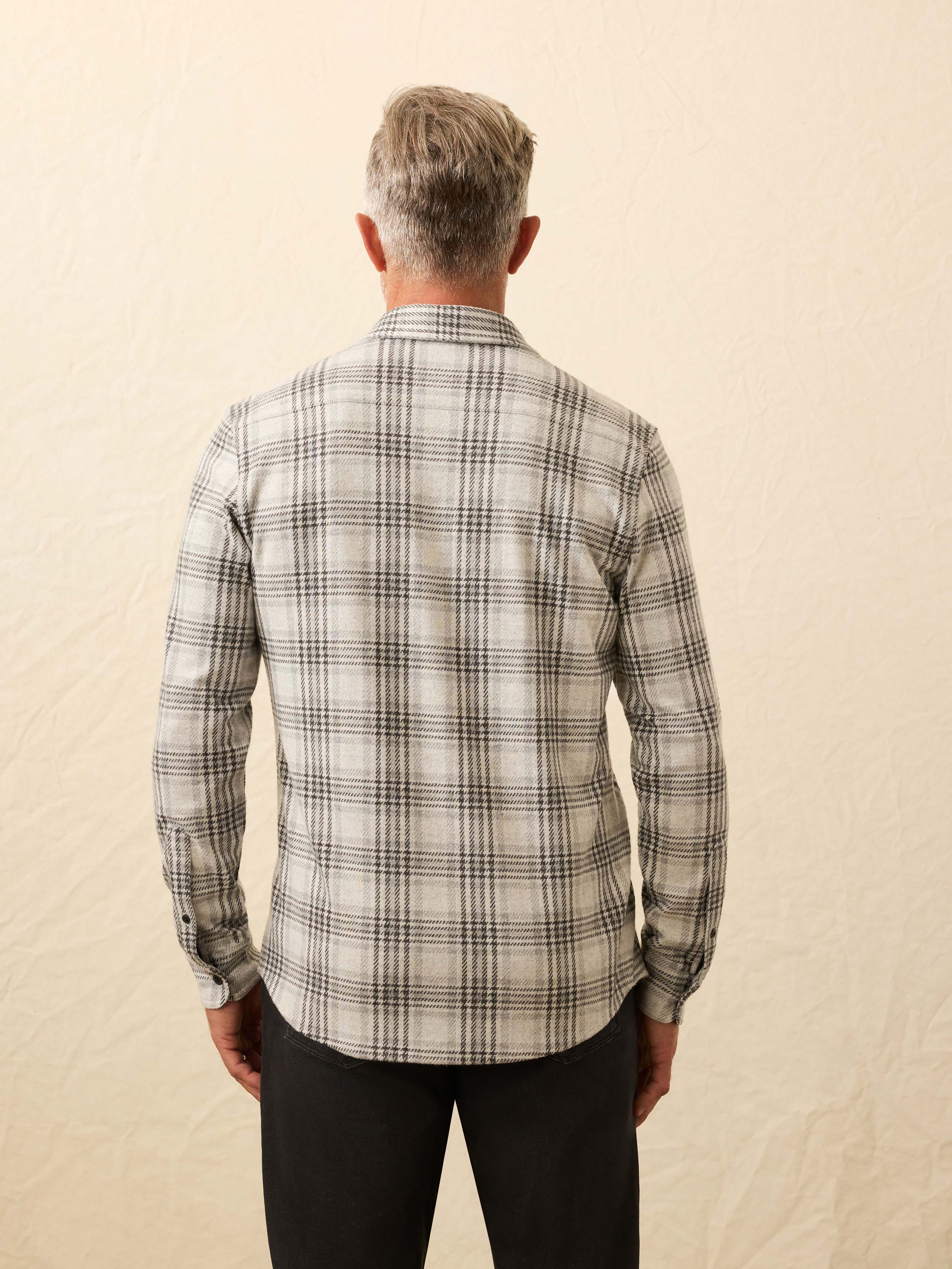 Legend™ Sweater Shirt - Charcoal Cream Plaid | Faherty Brand