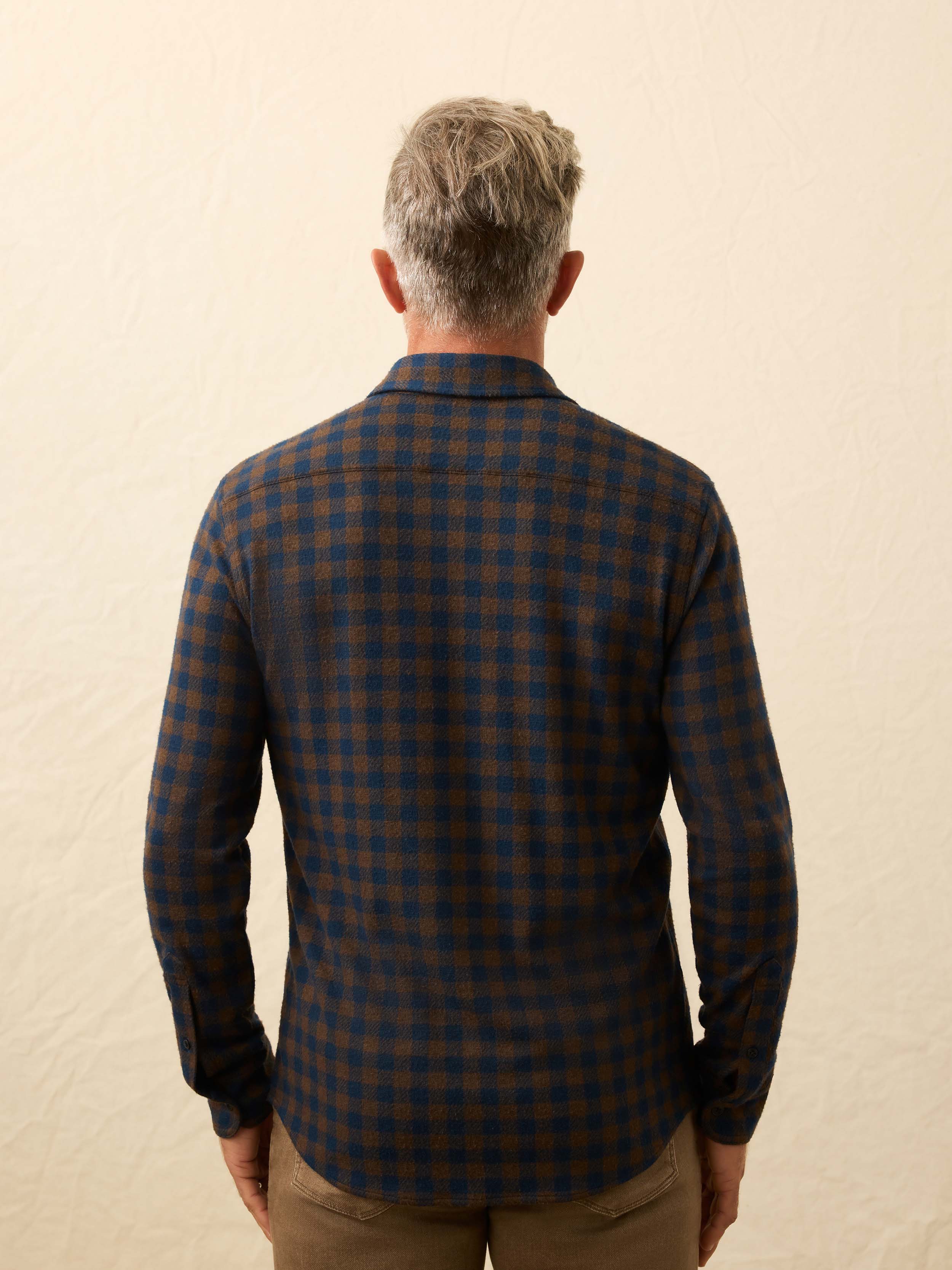 Legend™ Sweater Shirt - Navy Woodland Check | Faherty Brand