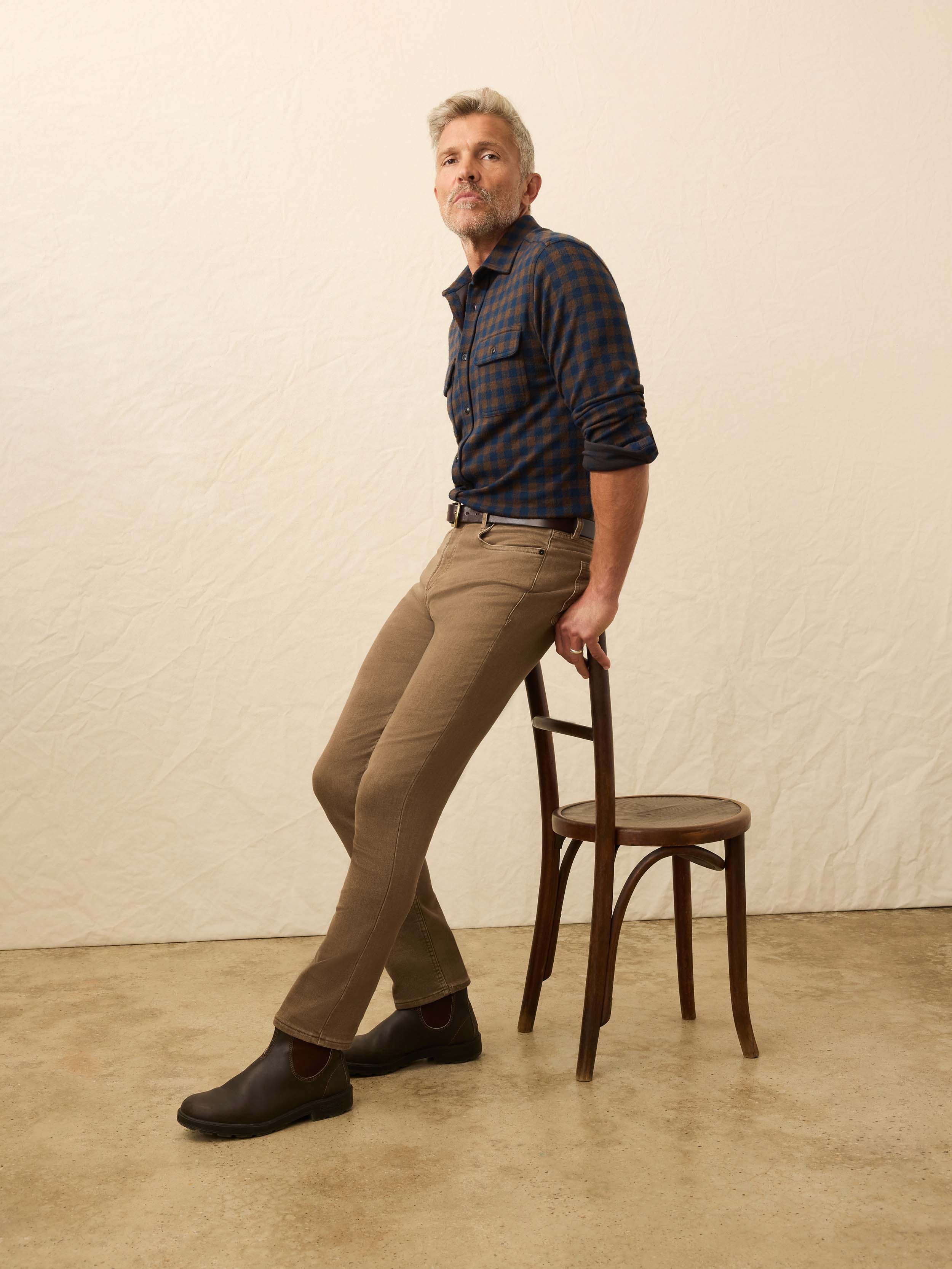 Legend™ Sweater Shirt - Navy Woodland Check | Faherty Brand
