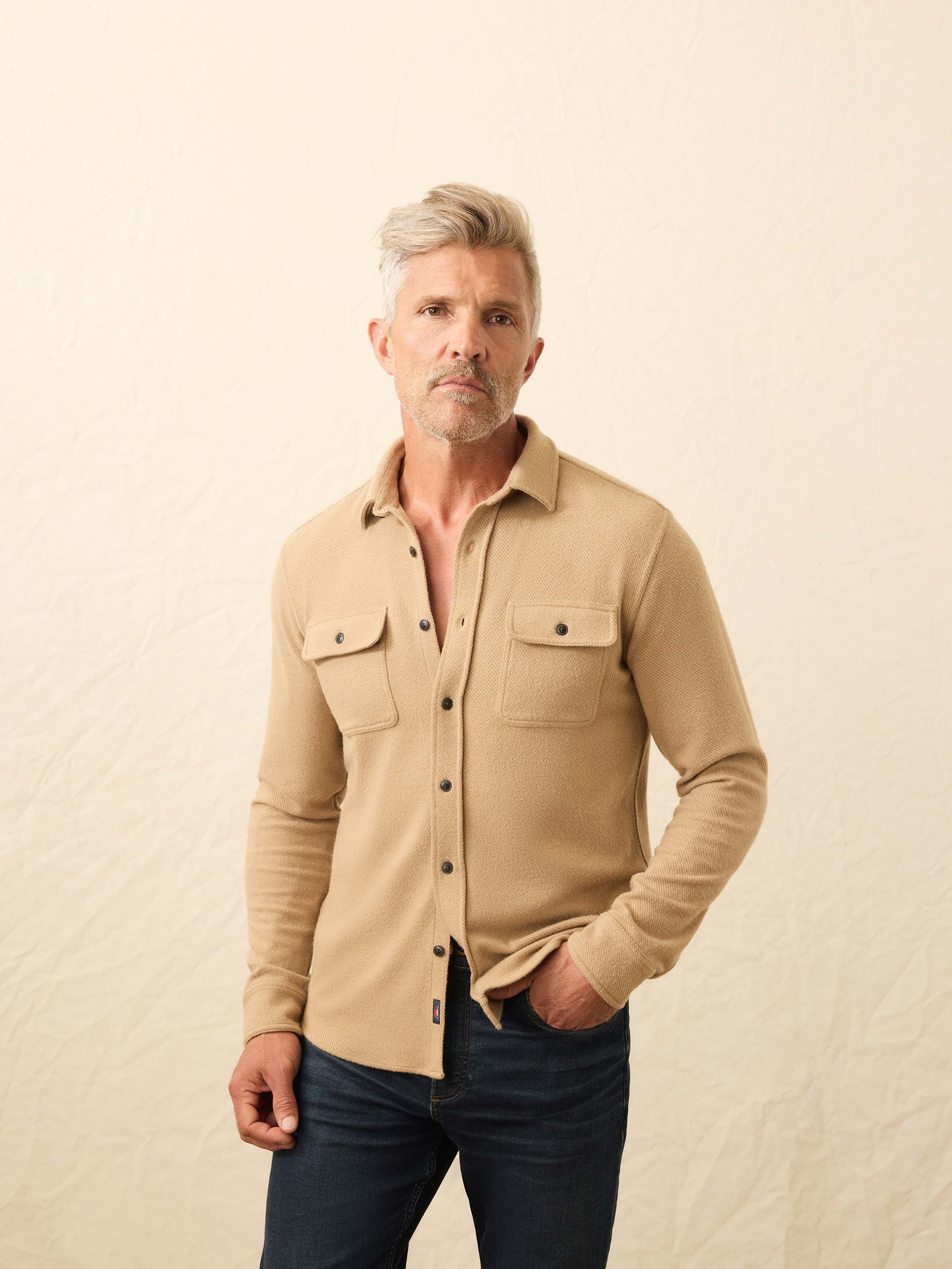 Legend™ Sweater Shirt - Sandbar Coast Twill | Faherty Brand