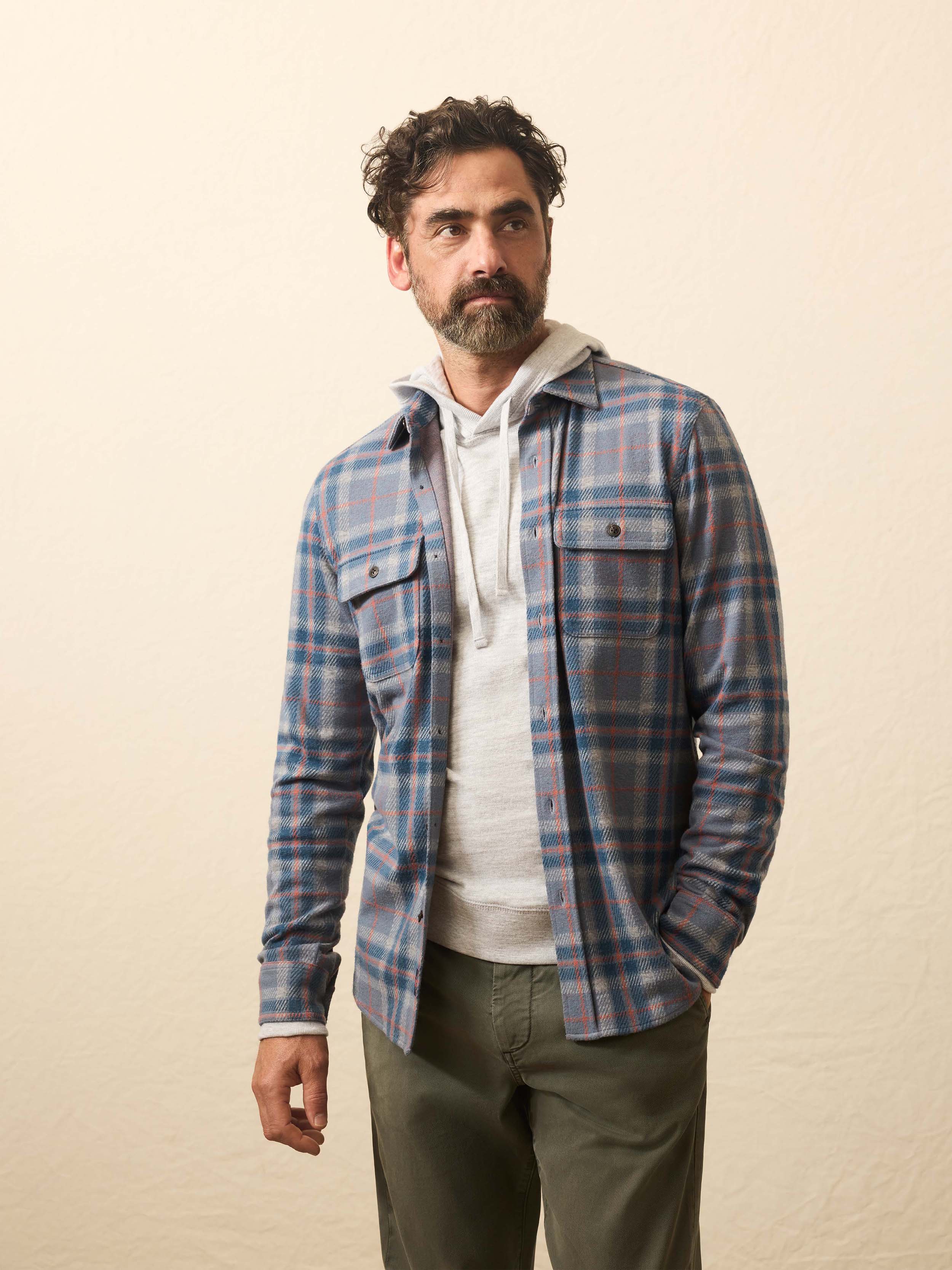 Legend™ Sweater Shirt - Three Lakes Plaid | Faherty Brand