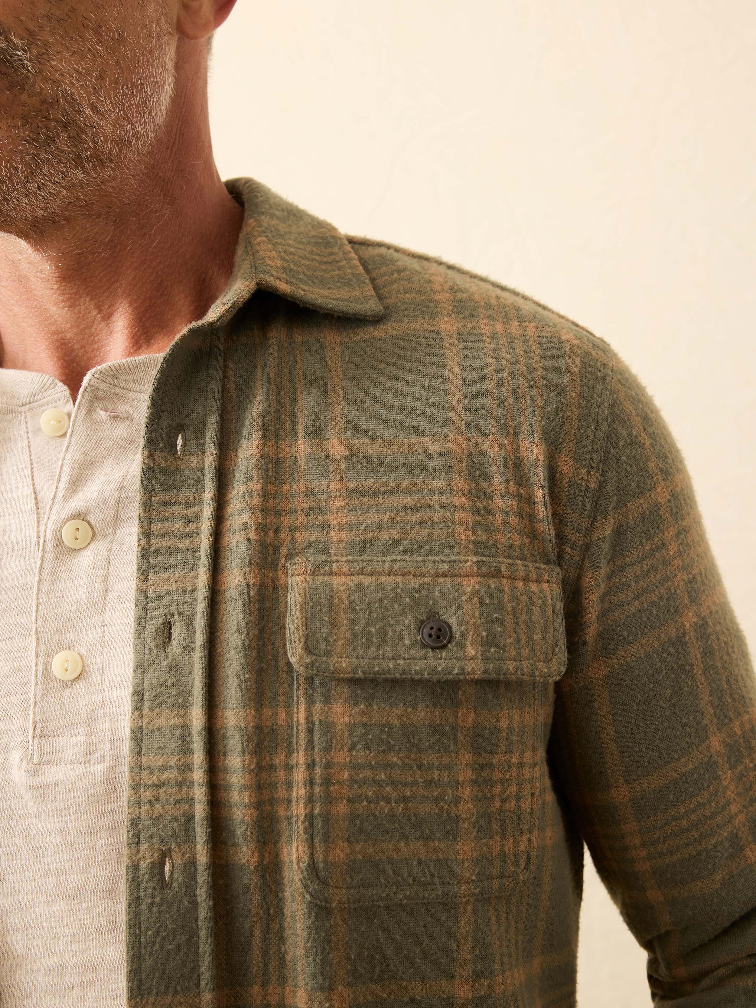 Legend™ Sweater Shirt - Woodland Olive Plaid | Faherty Brand