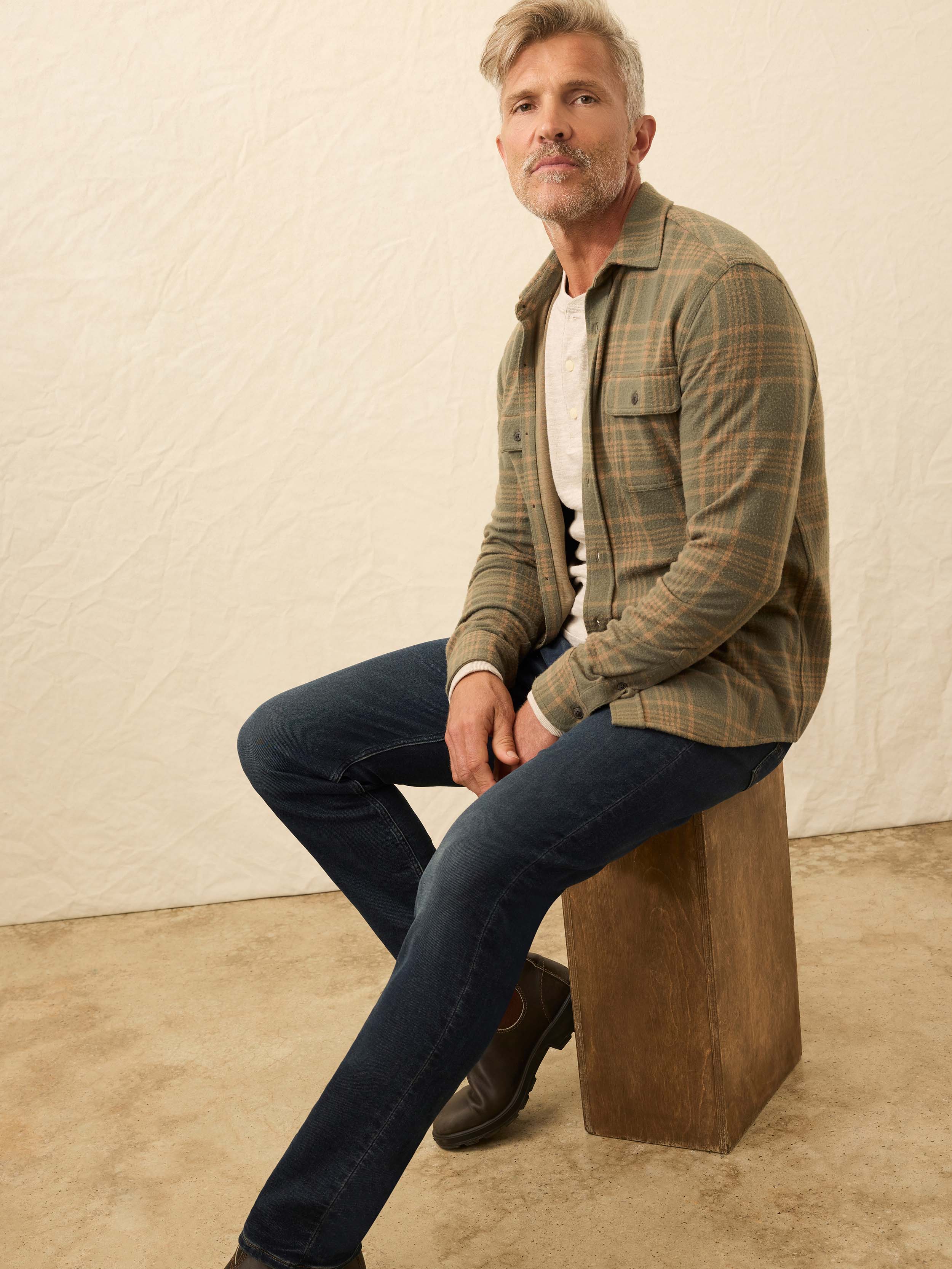 Legend™ Sweater Shirt - Woodland Olive Plaid | Faherty Brand