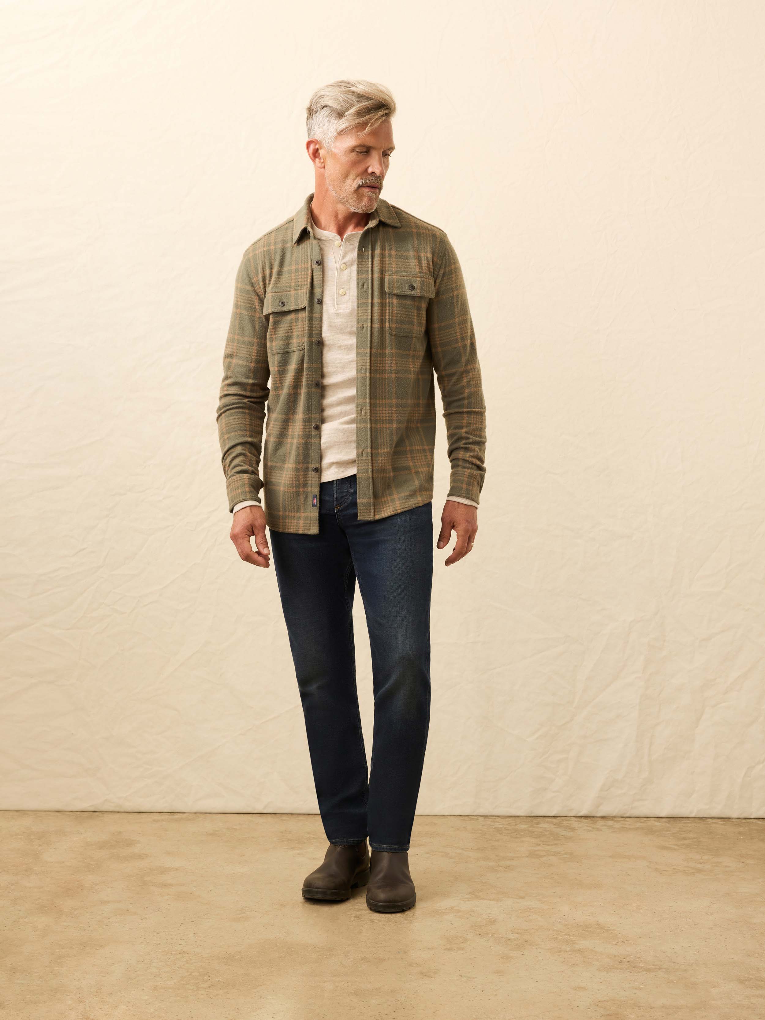 Legend™ Sweater Shirt - Woodland Olive Plaid | Faherty Brand