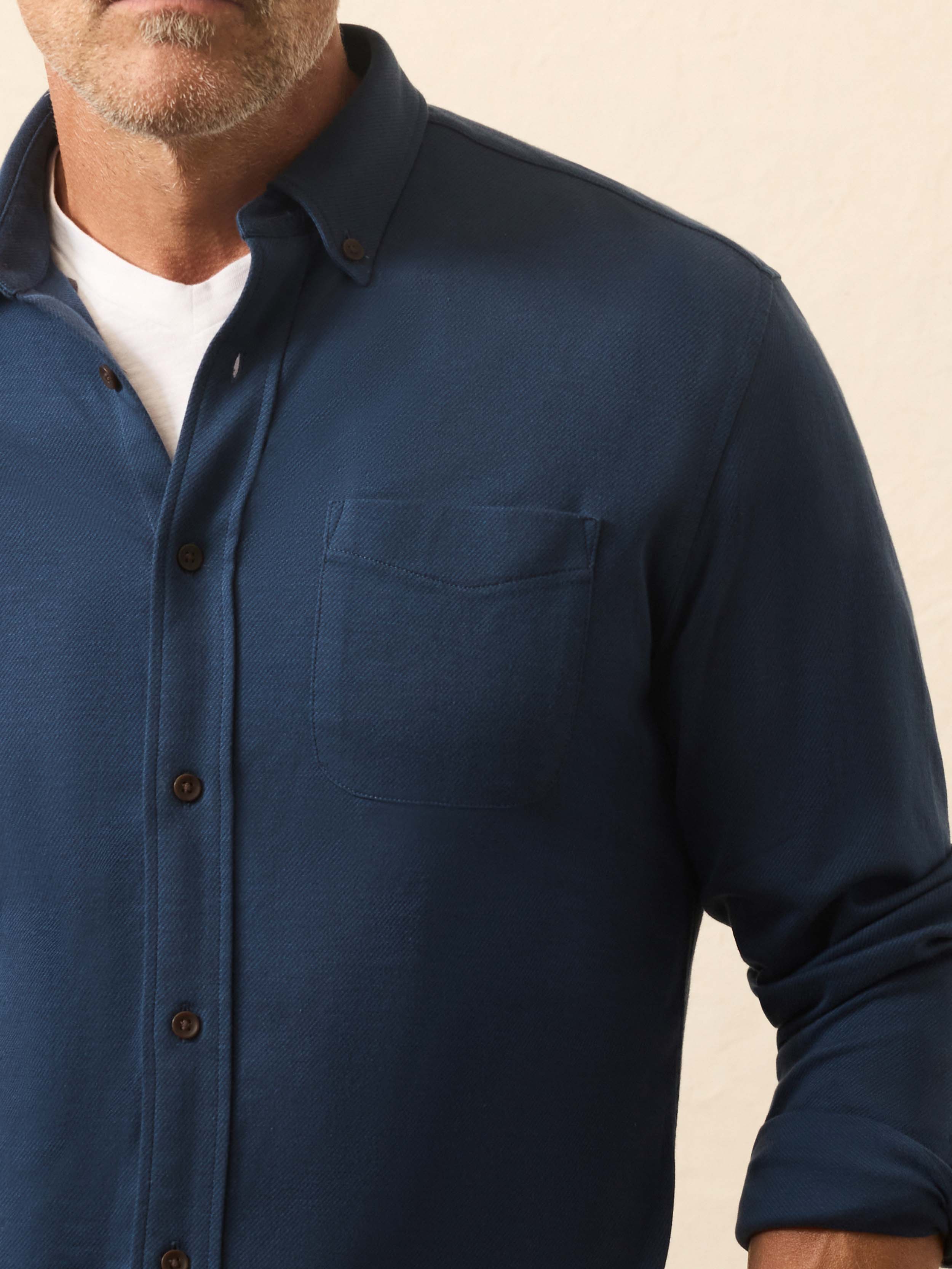 Coastline Knit Shirt - Blue Nights | Faherty Brand