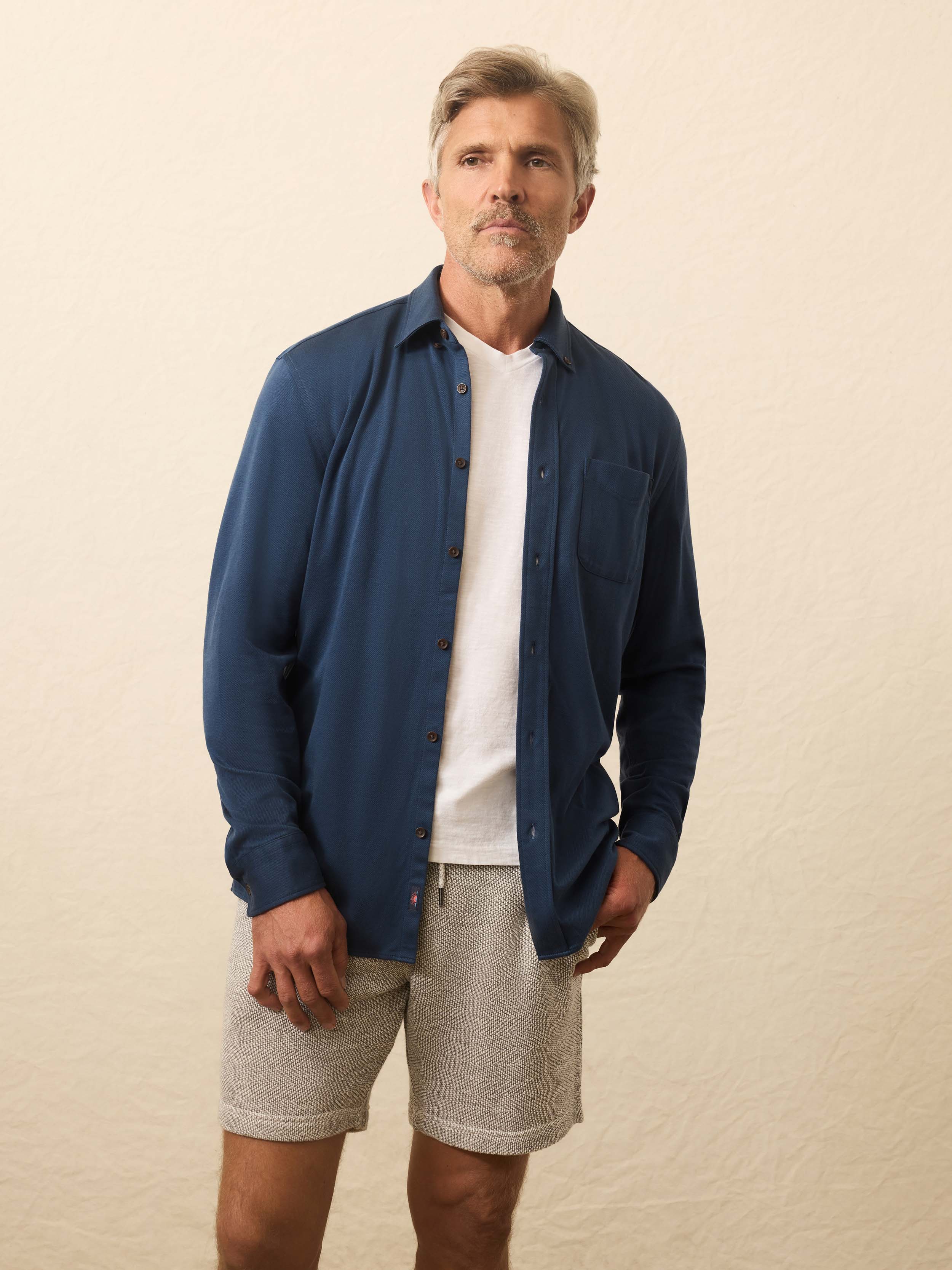 Coastline Knit Shirt - Blue Nights | Faherty Brand