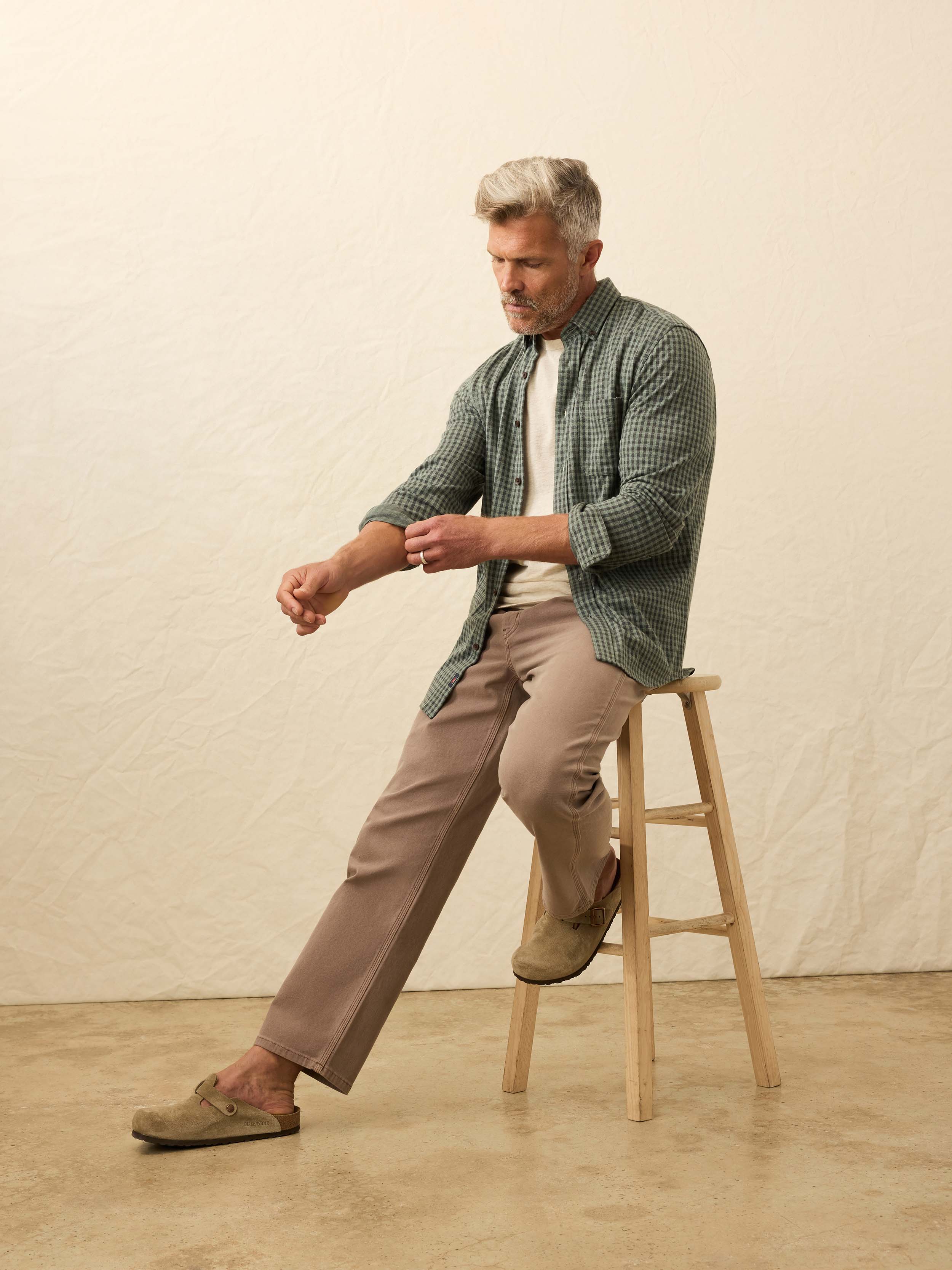 Coastline Knit Shirt - Forest Road Gingham | Faherty Brand