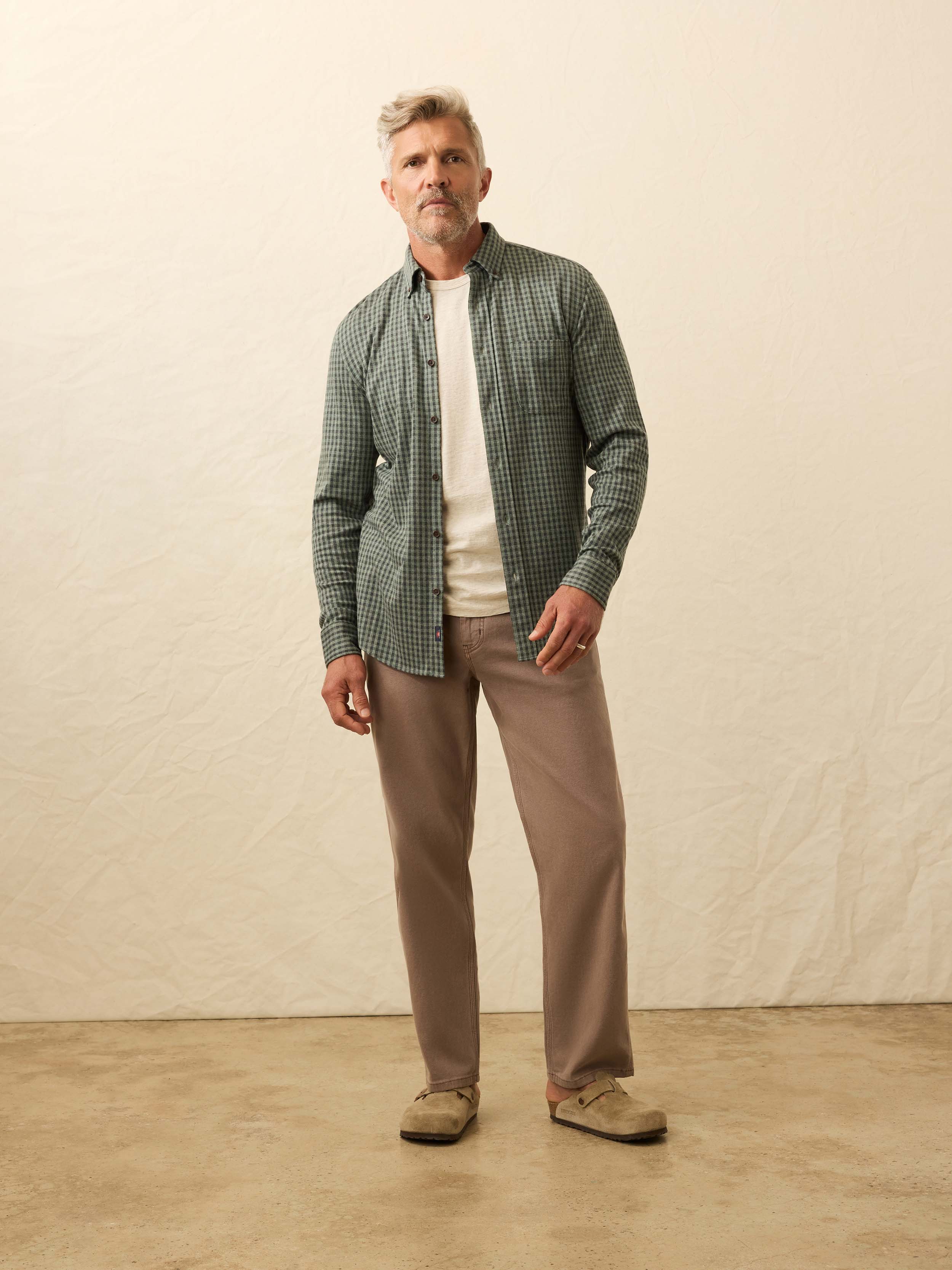 Coastline Knit Shirt - Forest Road Gingham | Faherty Brand